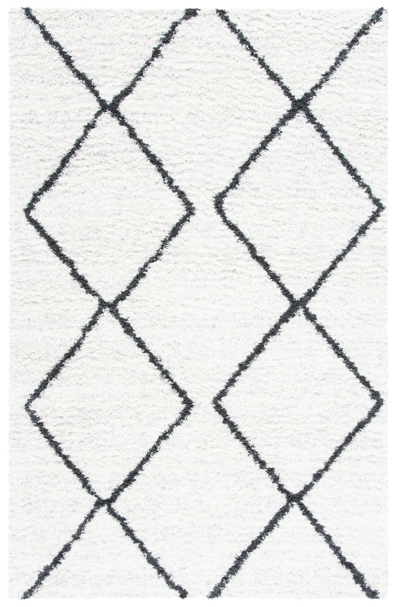 August Diamond Lattice Shag Rug