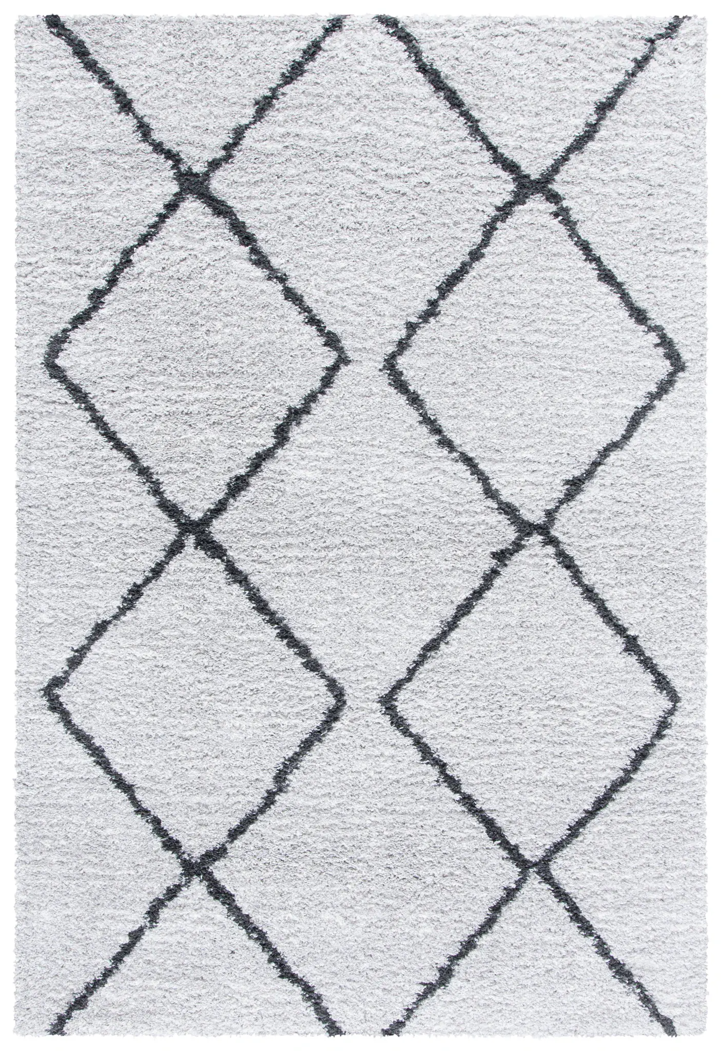 August Diamond Lattice Shag Rug