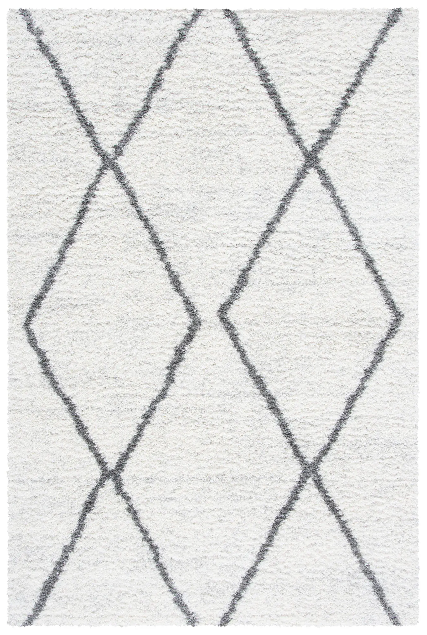 August Diamond Trellis Shag Rug