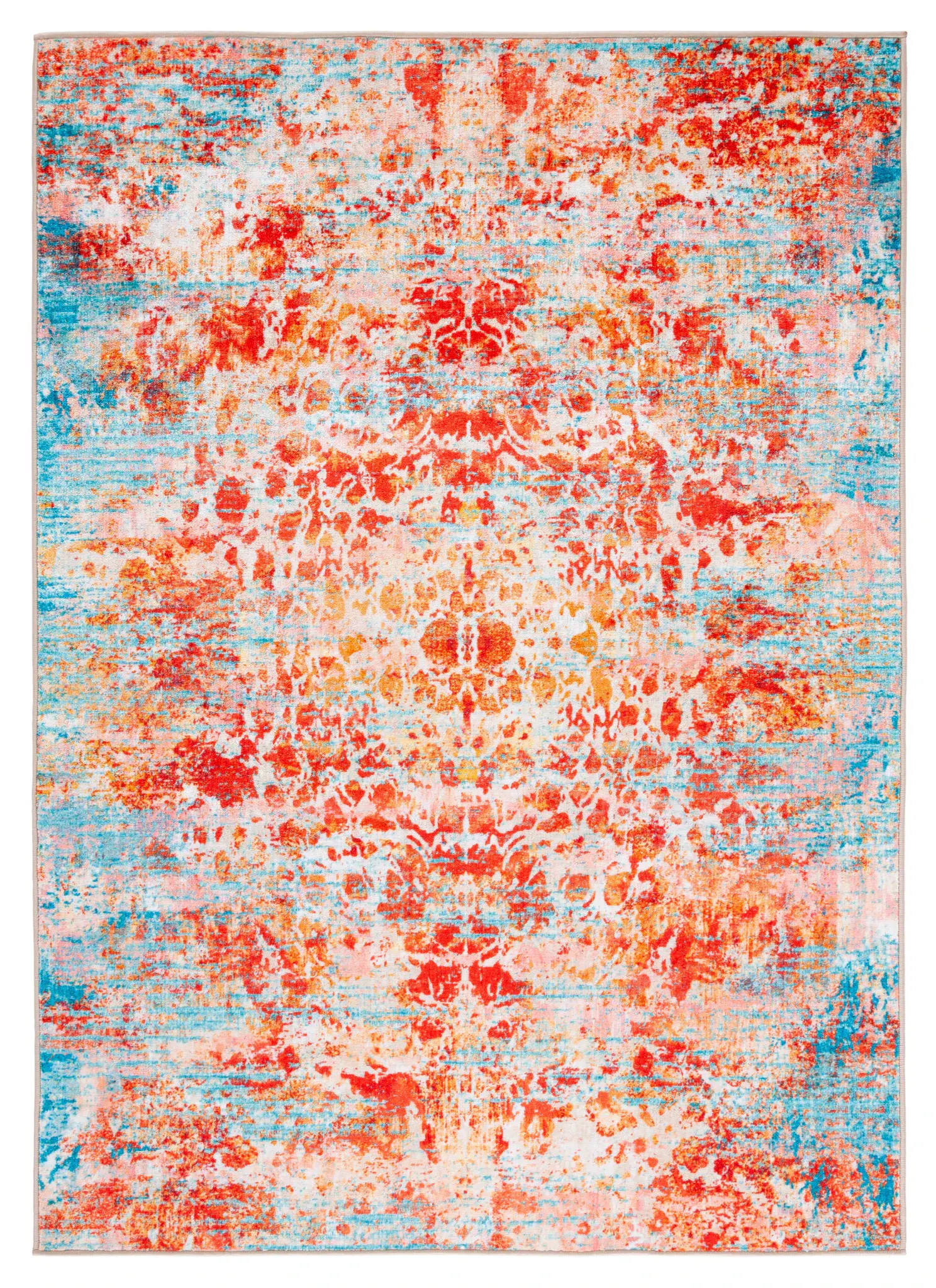 Bahia Distressed Medallion Washable Rug