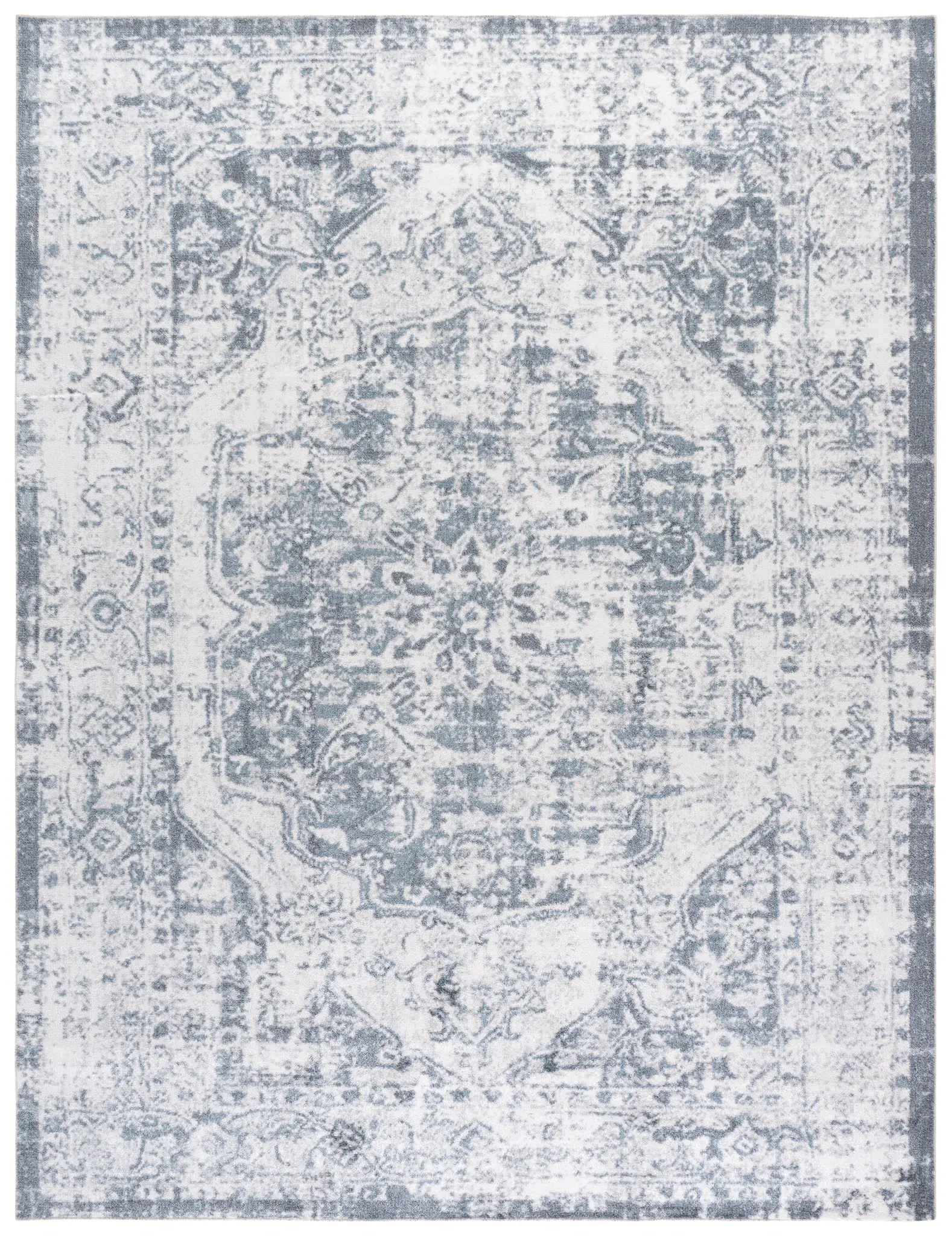 Baltimore Vintage Floral Medallion Washable Rug