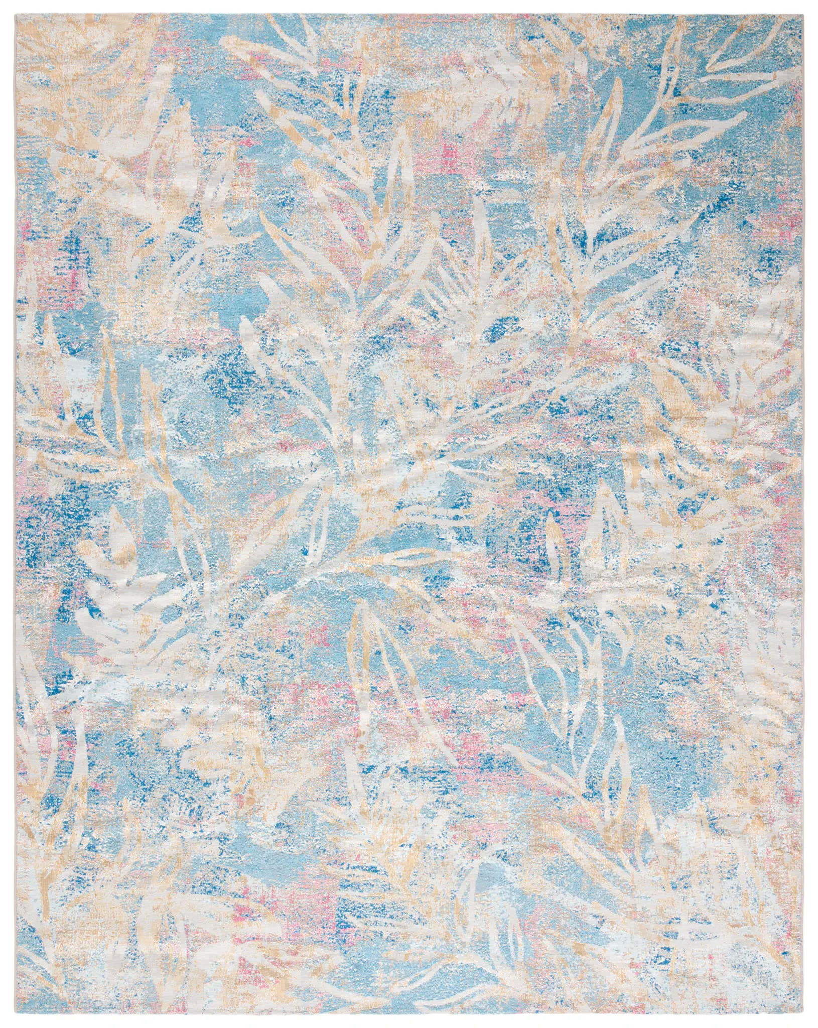 Barbados Distressed Palm Outdoor Rug