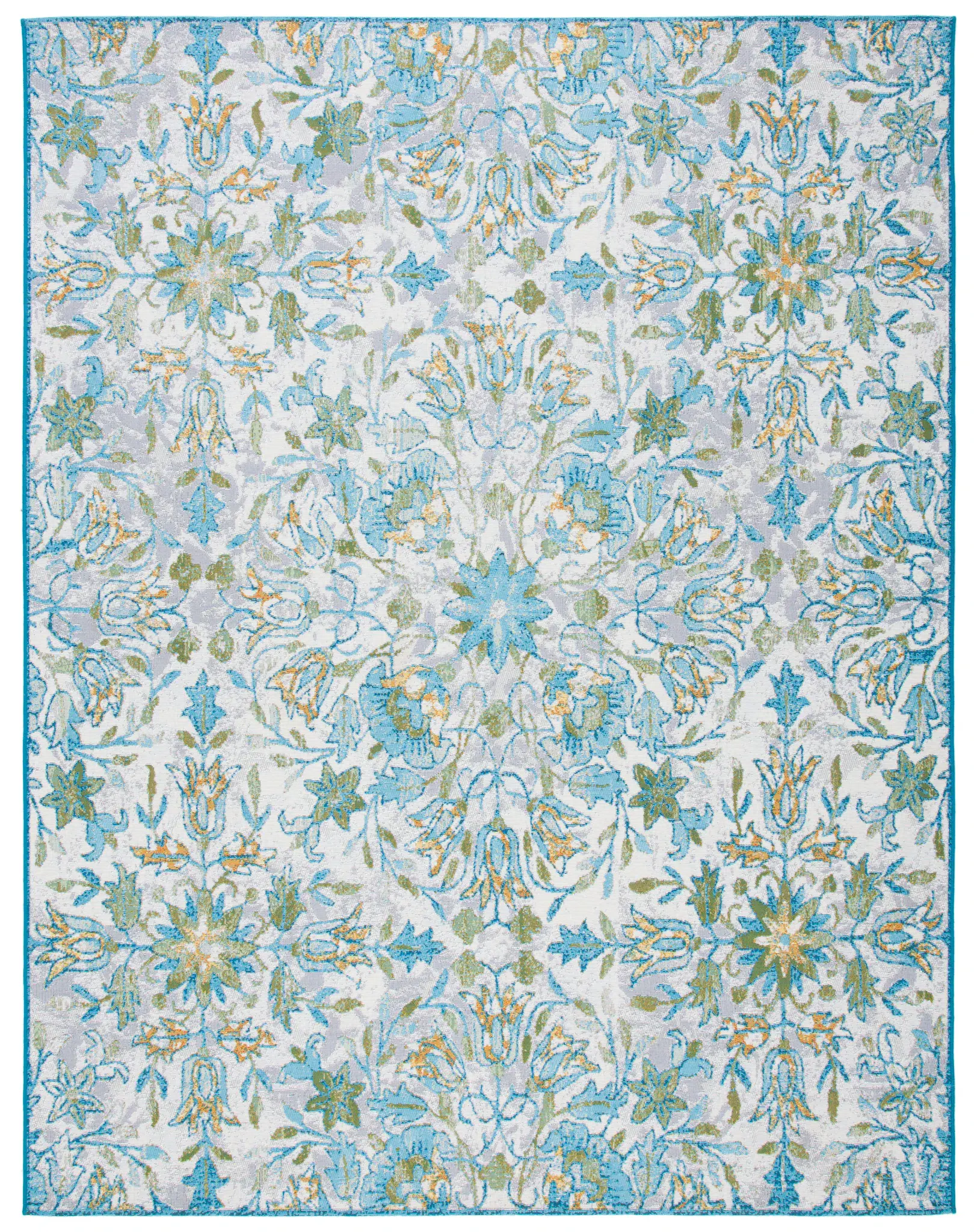 Barbados Floral Medallion Outdoor Rug