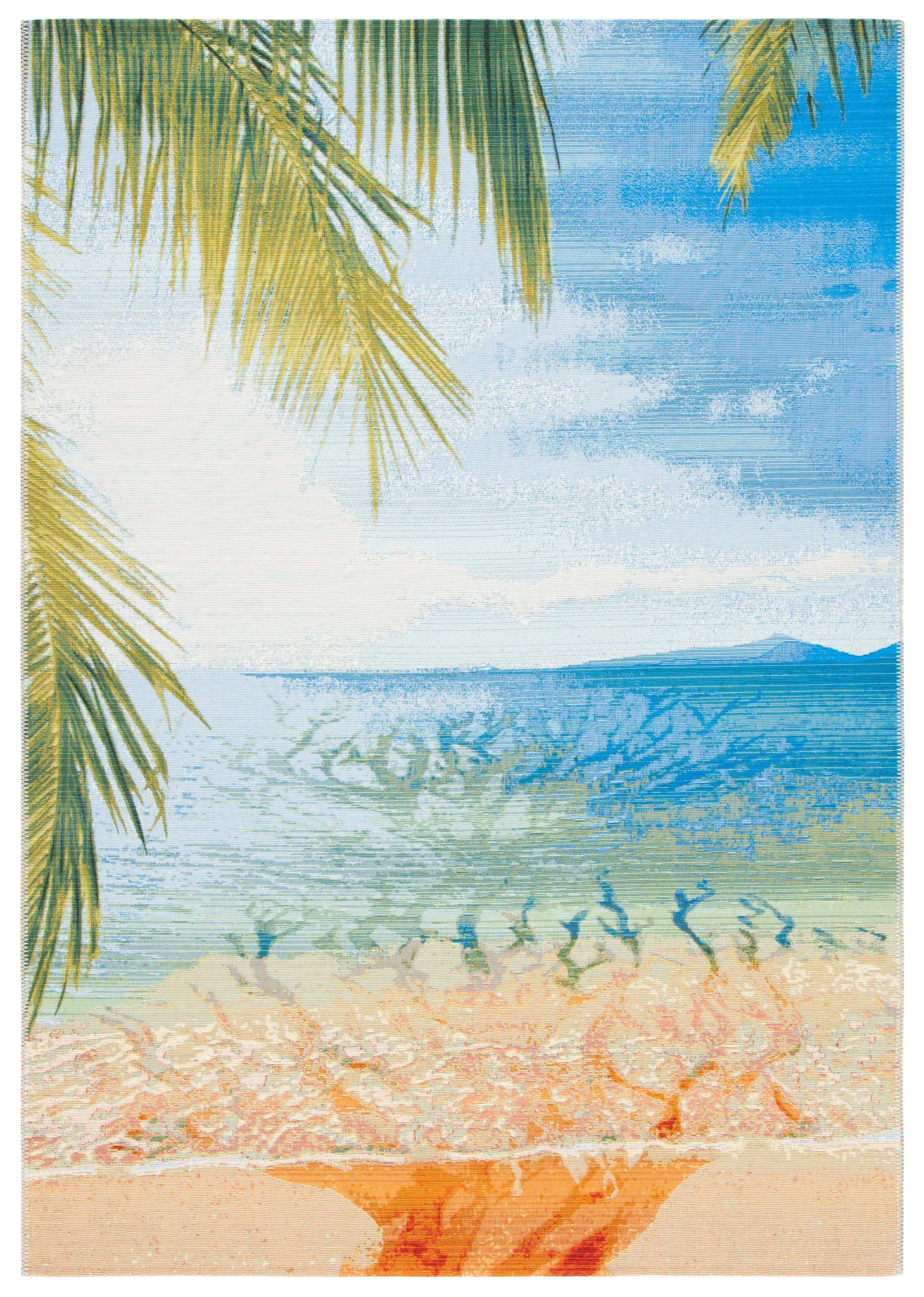 Barbados Tropical Landscape Outdoor Rug