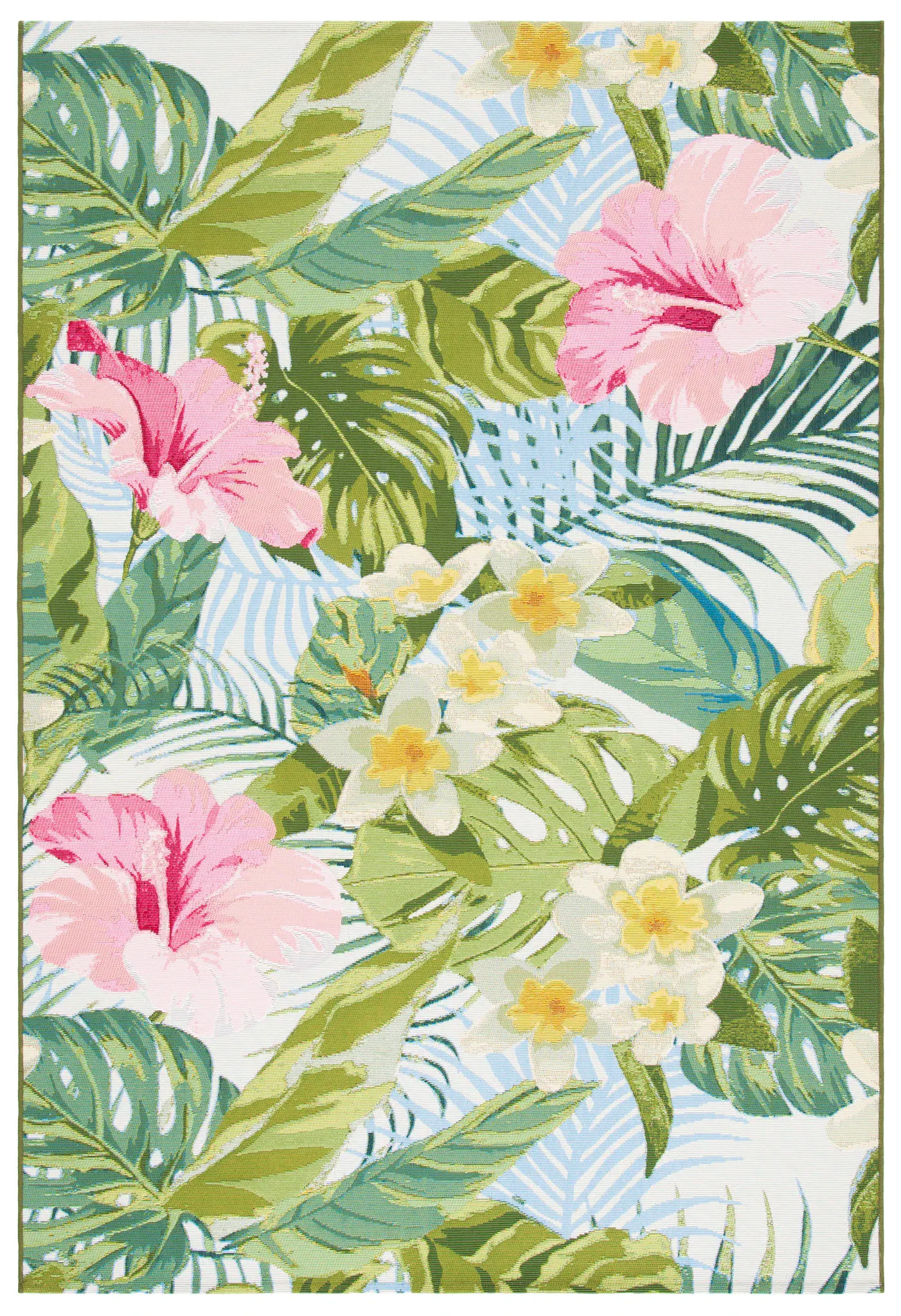 Barbados Tropical Floral Outdoor Rug