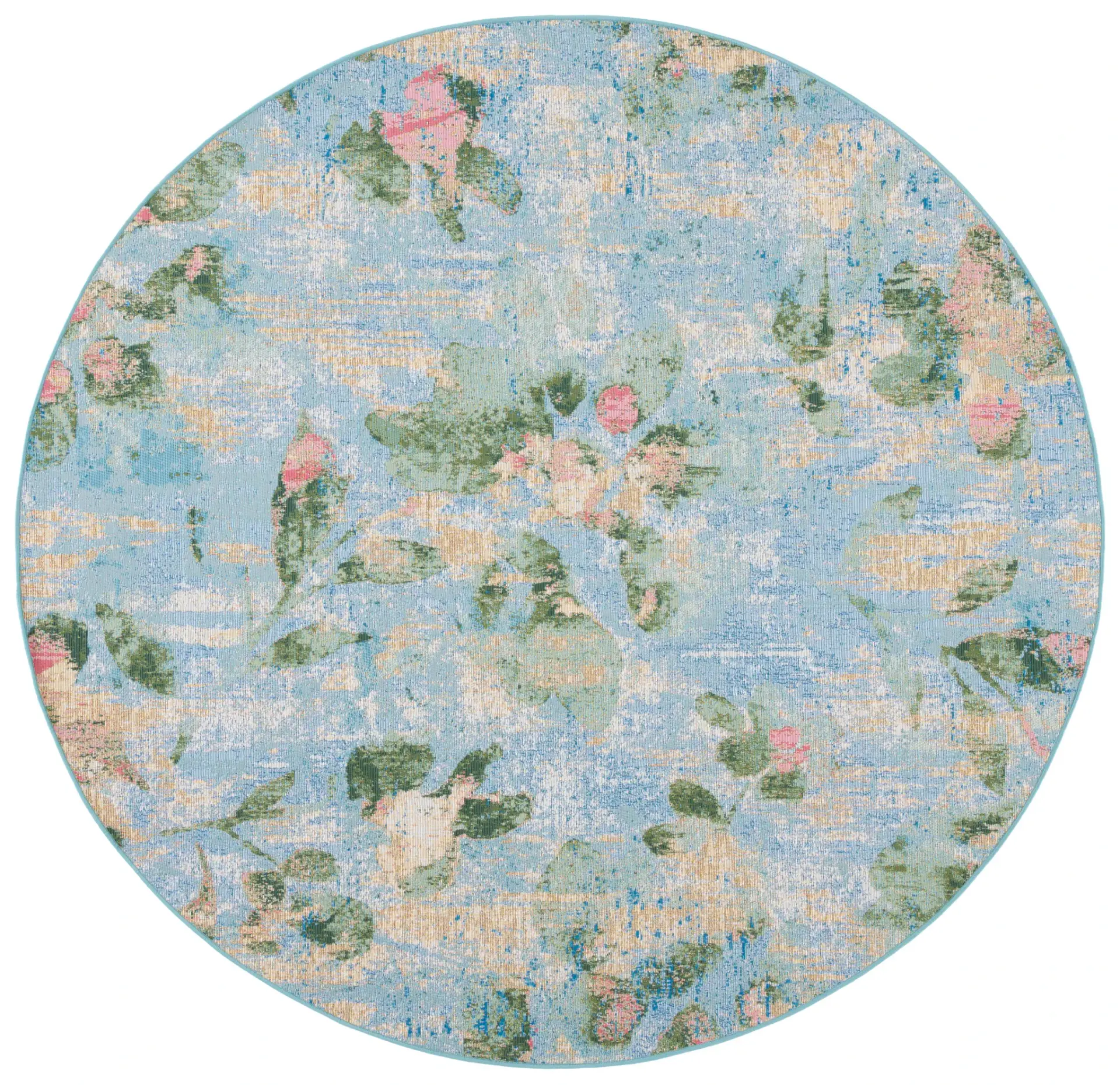 Barbados Distressed Botanical Outdoor Rug