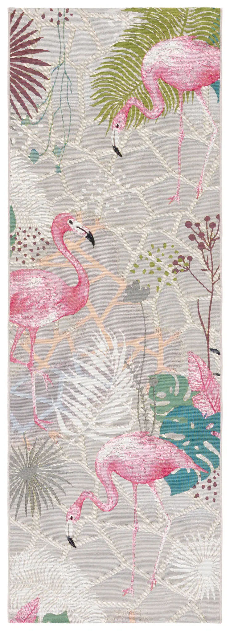 Barbados Flamingo And Palm Outdoor Rug