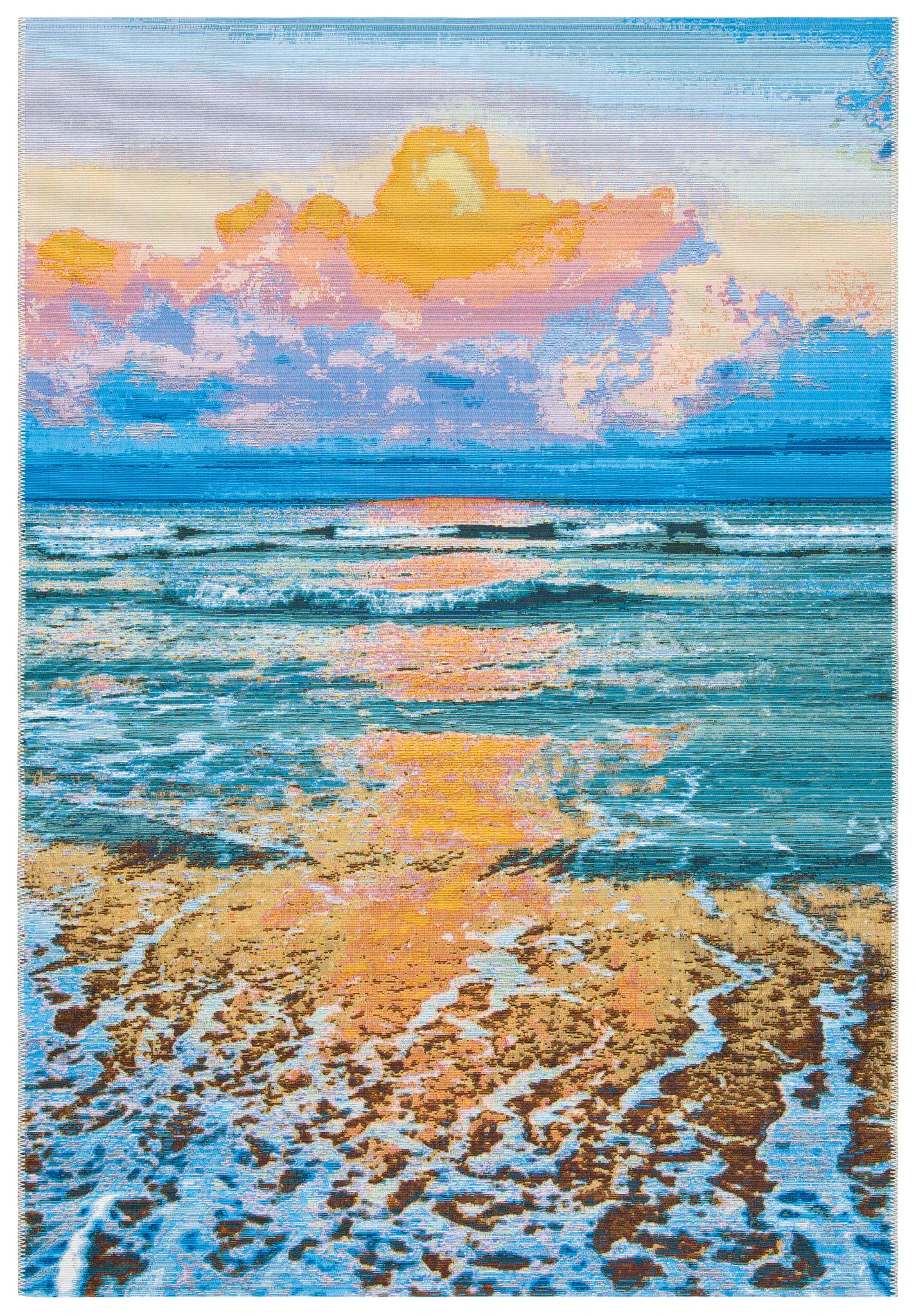 Barbados Coastal Landscape Outdoor Rug