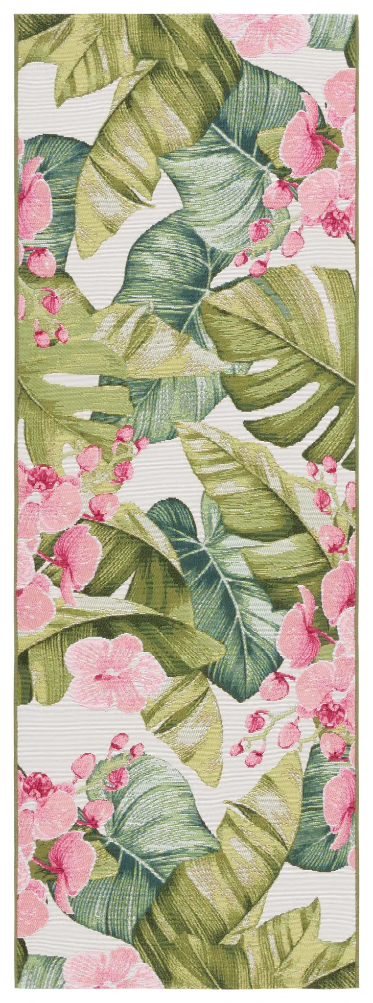Barbados Tropical Leaf And Floral Outdoor Rug