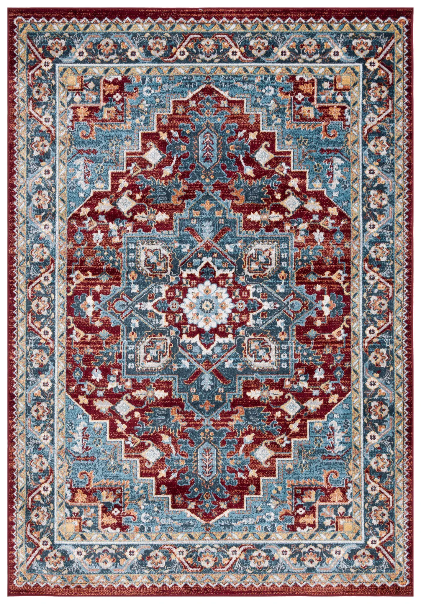 Bayside Stepped Medallion Washable Rug