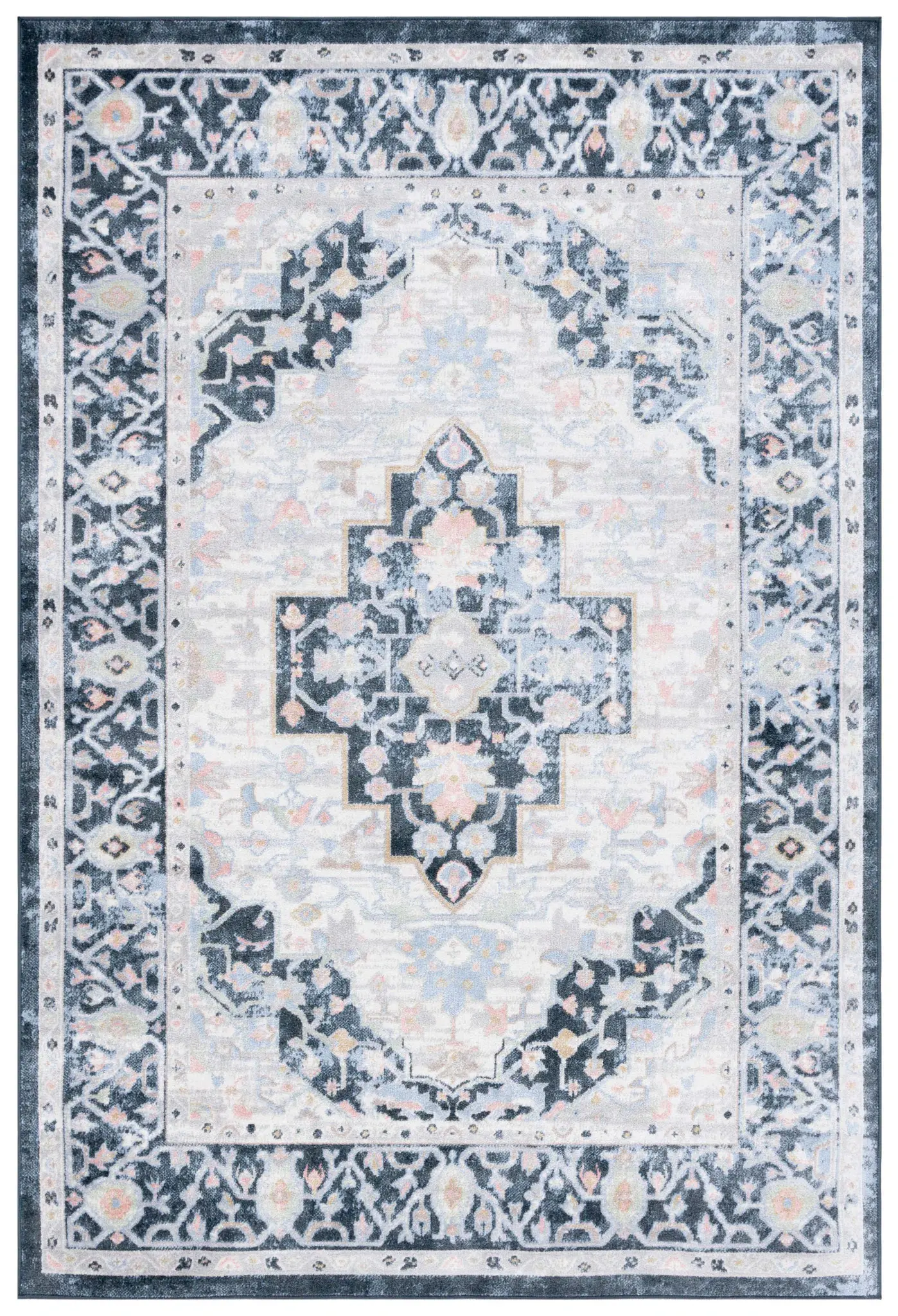 Bayside Vintage Medallion Washable Rug