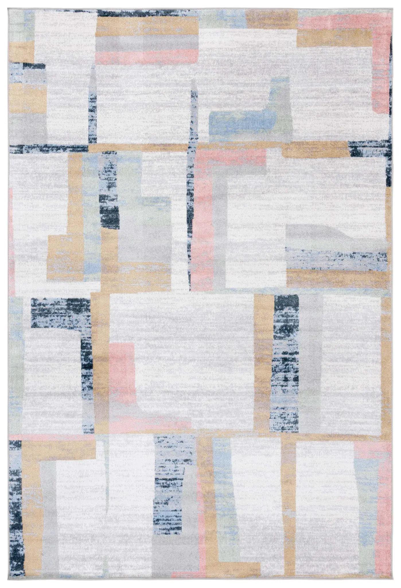 Bayside Abstract Block Washable Rug