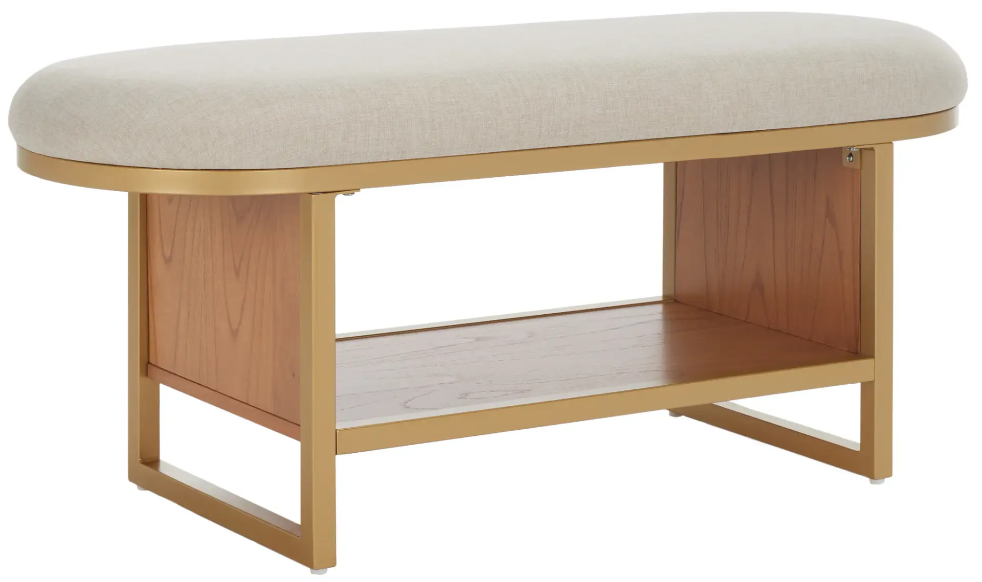 Iona Open Shelf Bench With Cushion