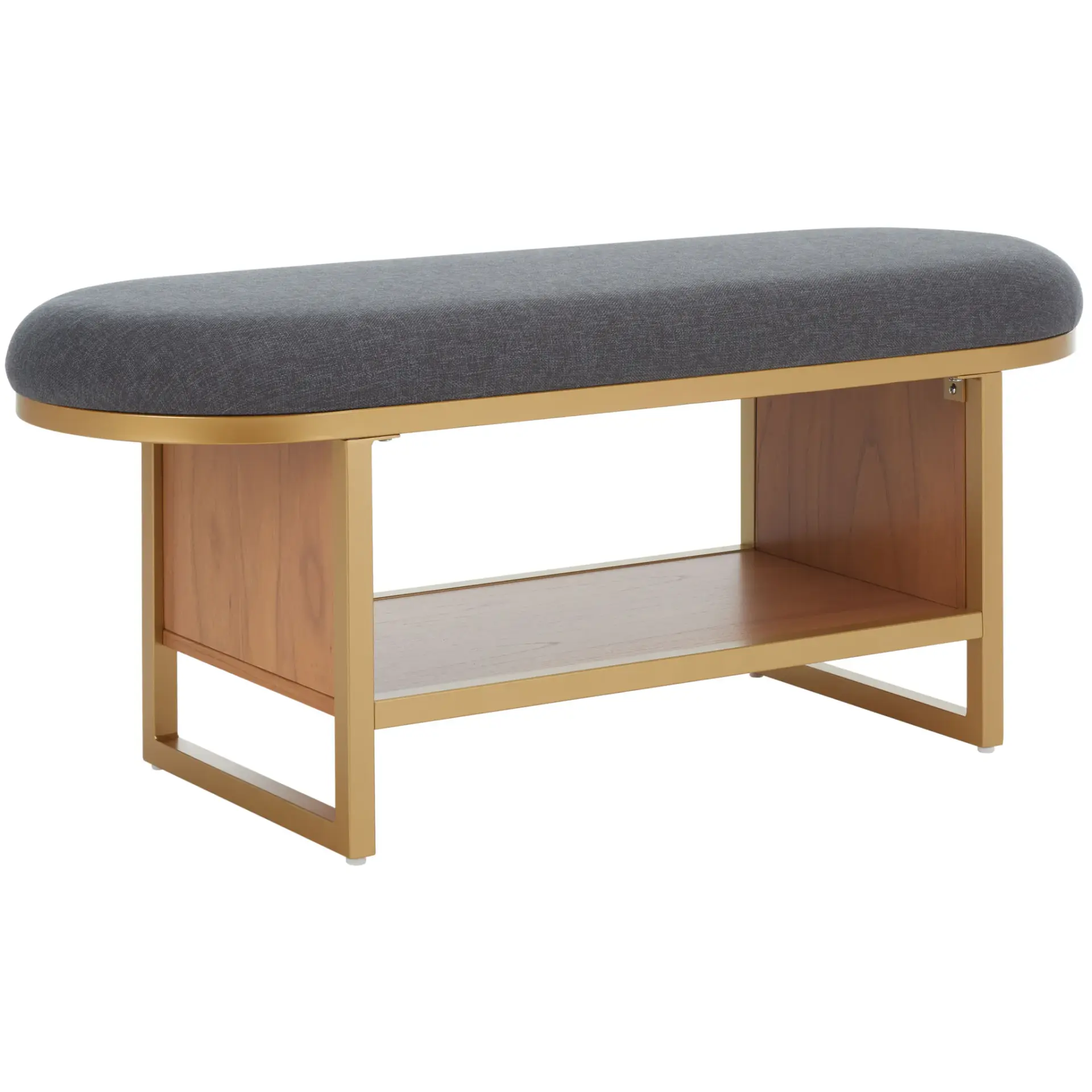Iona Open Shelf Bench With Cushion