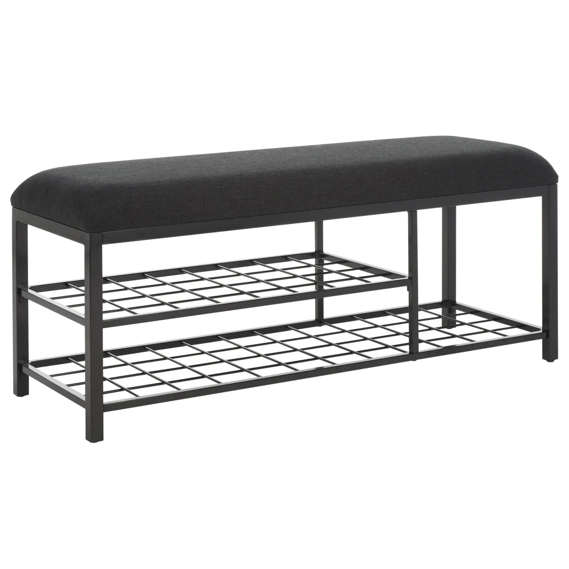 Milligan Open Shelf Bench With Cushion