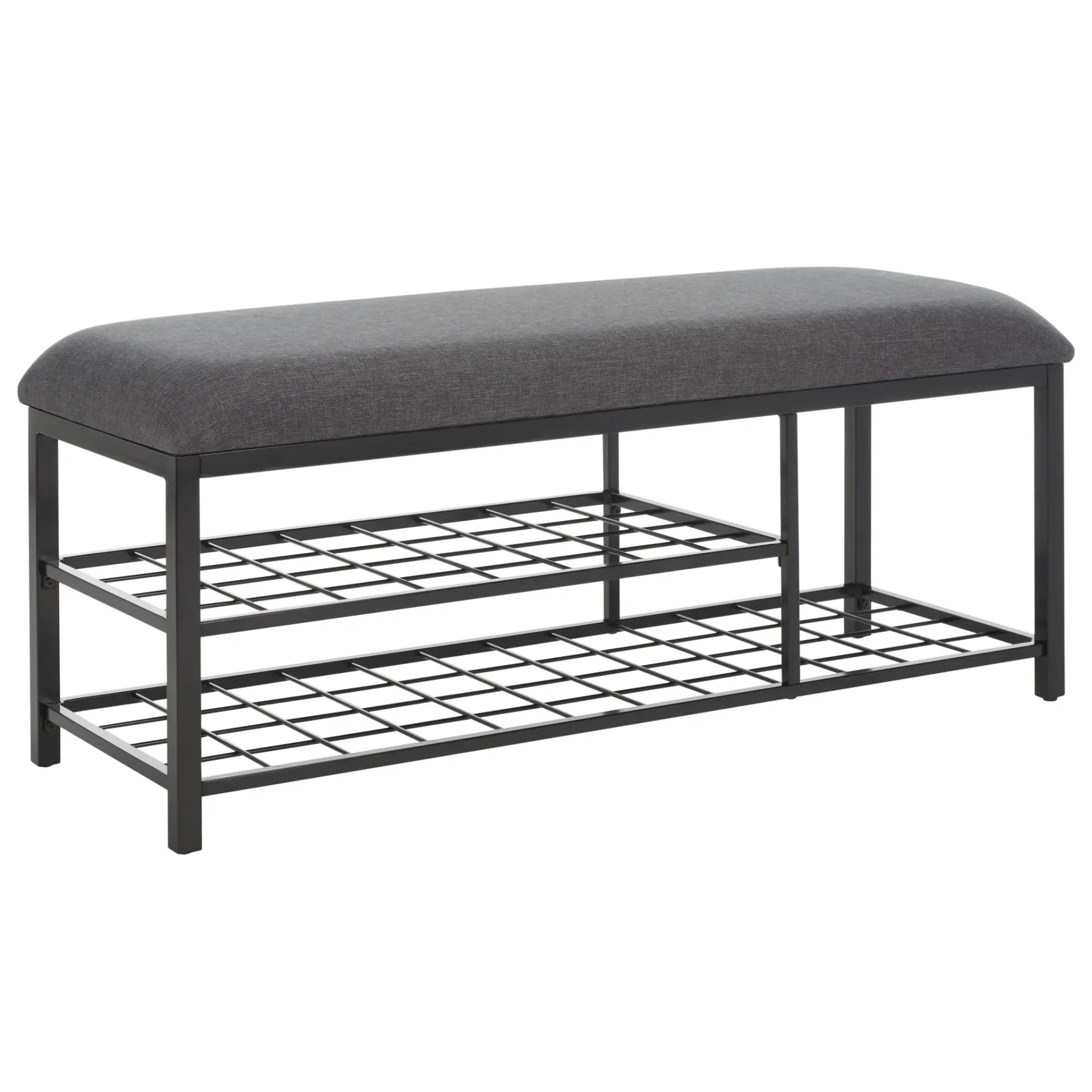 Milligan Open Shelf Bench With Cushion