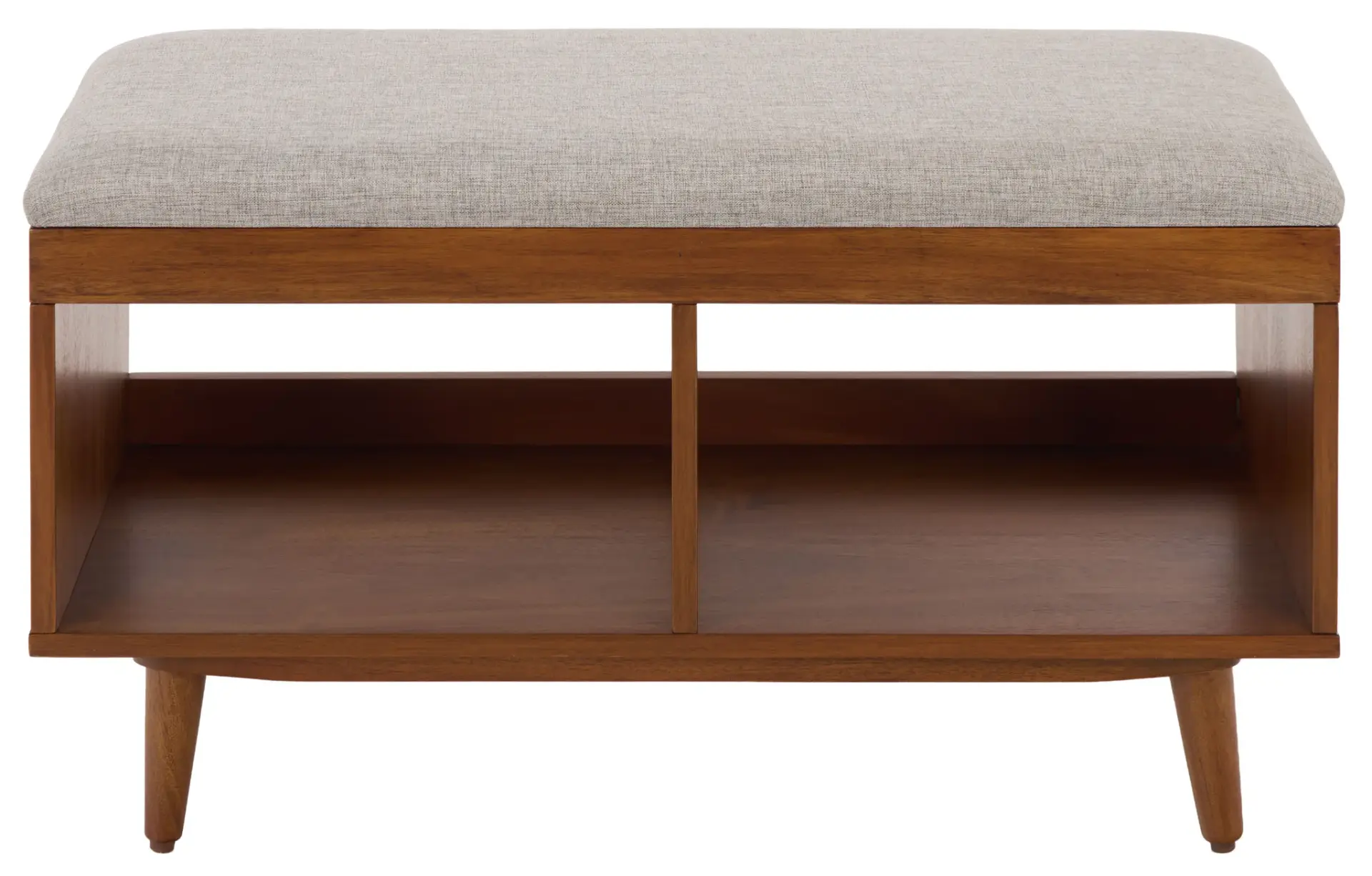 Cricket Two-Open-Shelf Bench with Cushion