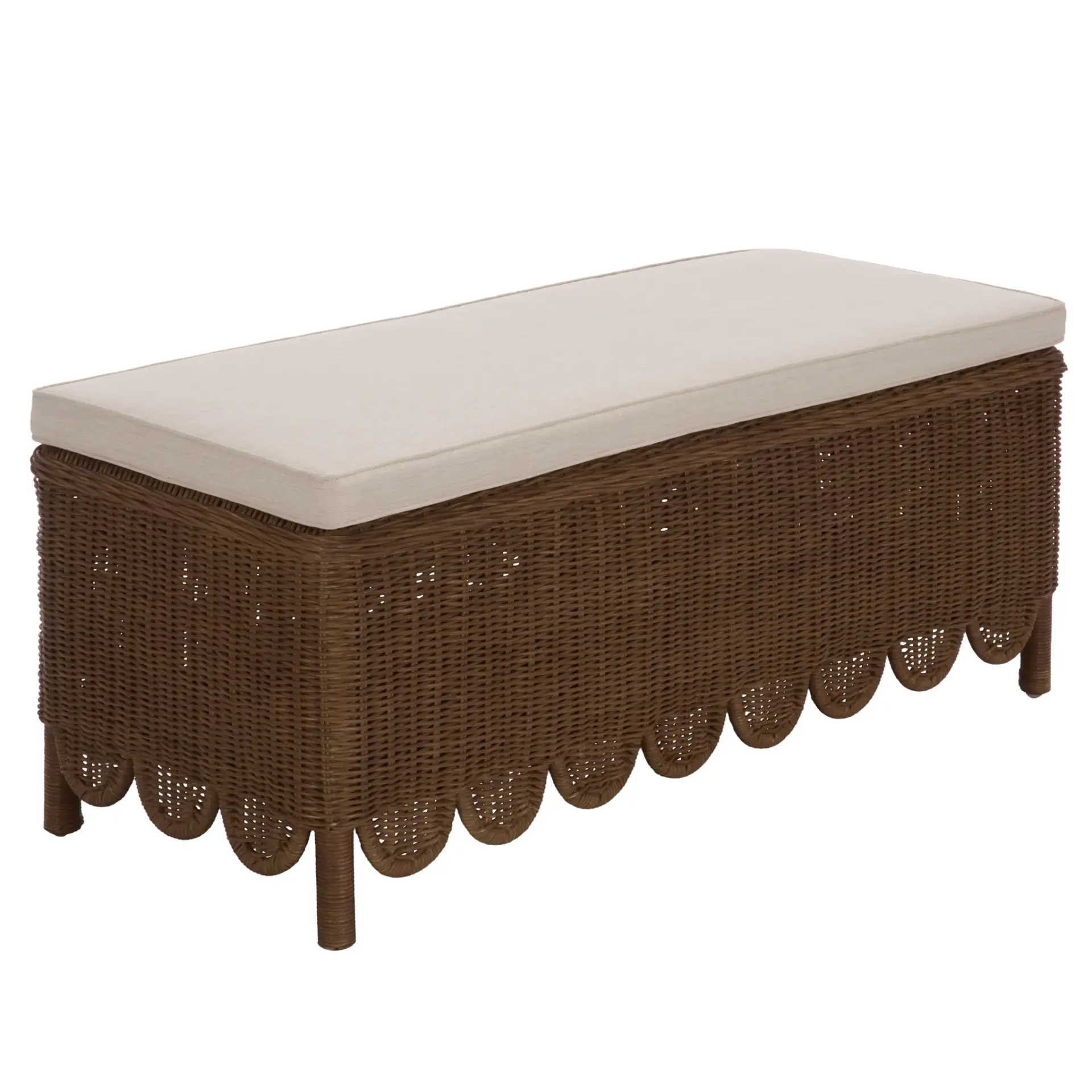 Manon Scallop Bench With Cushion