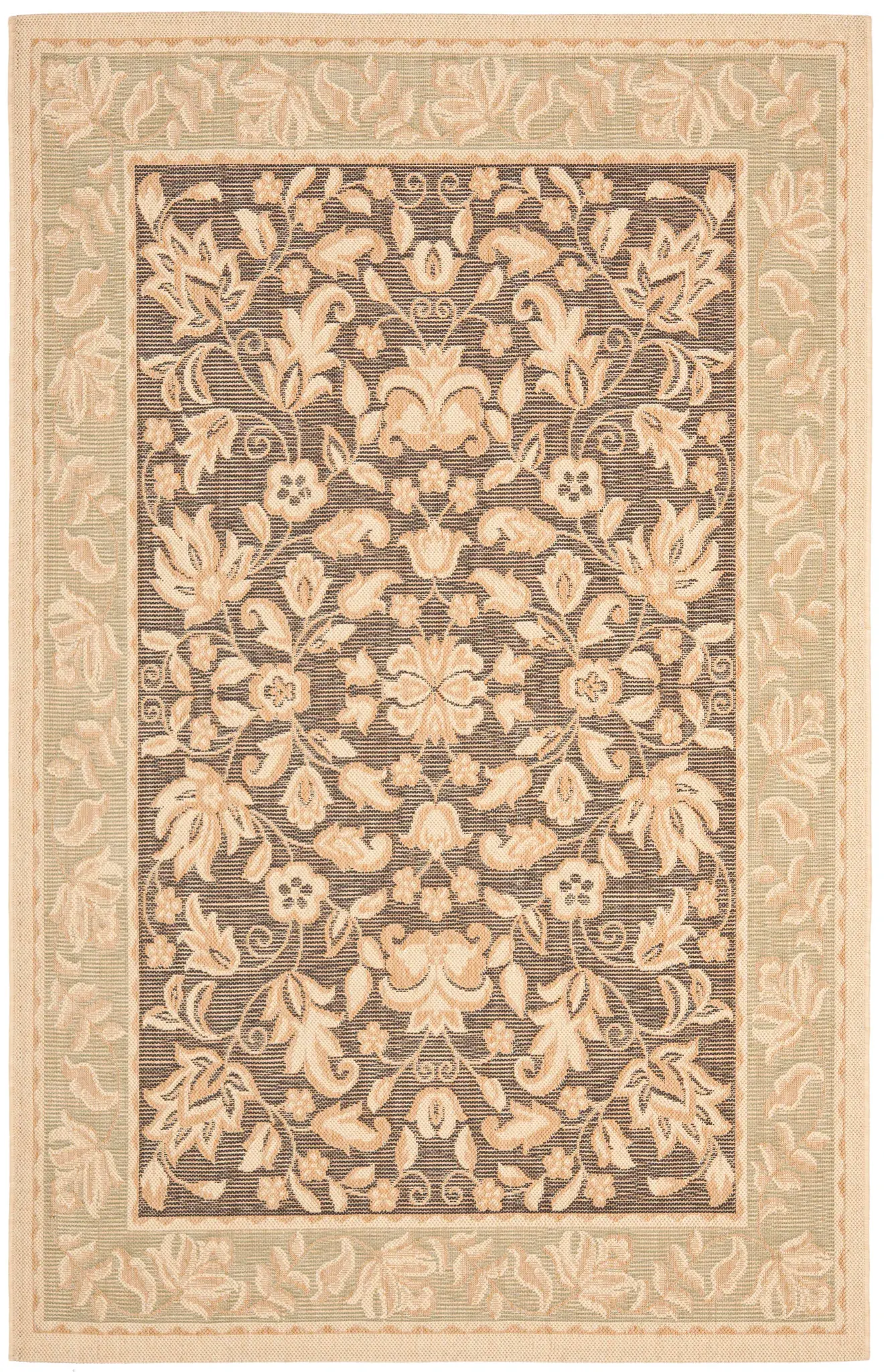 Beach House Botanical Bordered Outdoor Rug