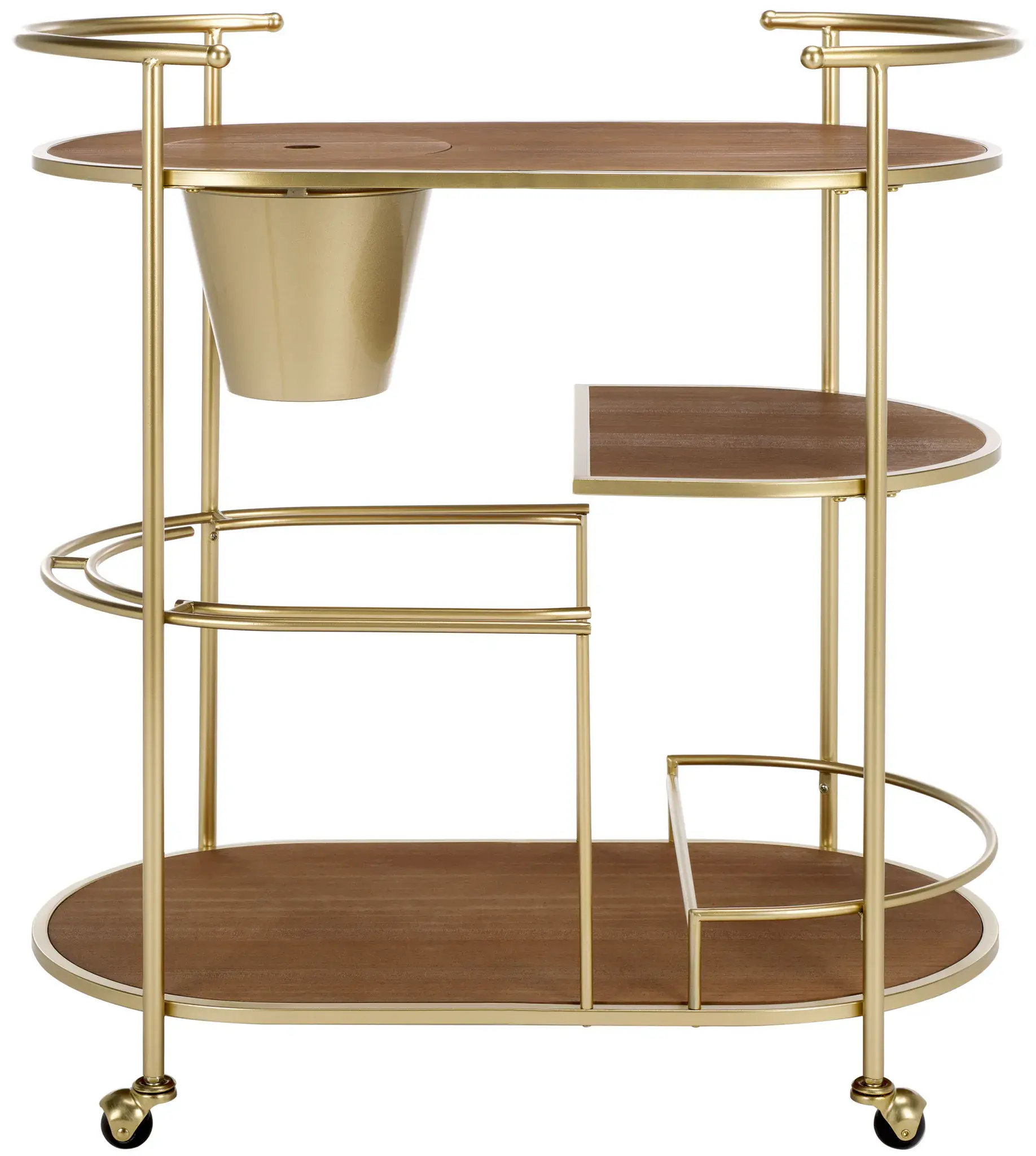 Alora Two-Tier Bar Cart With Bucket