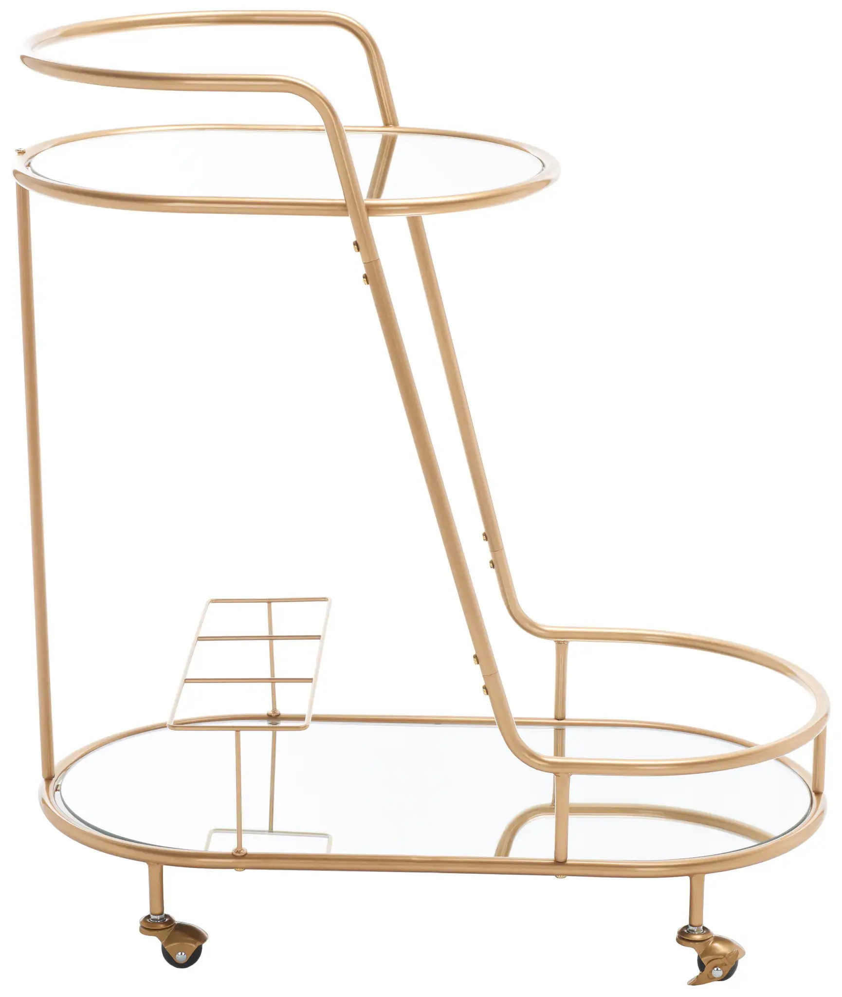 Midas Two-Tier Oval Bar Cart