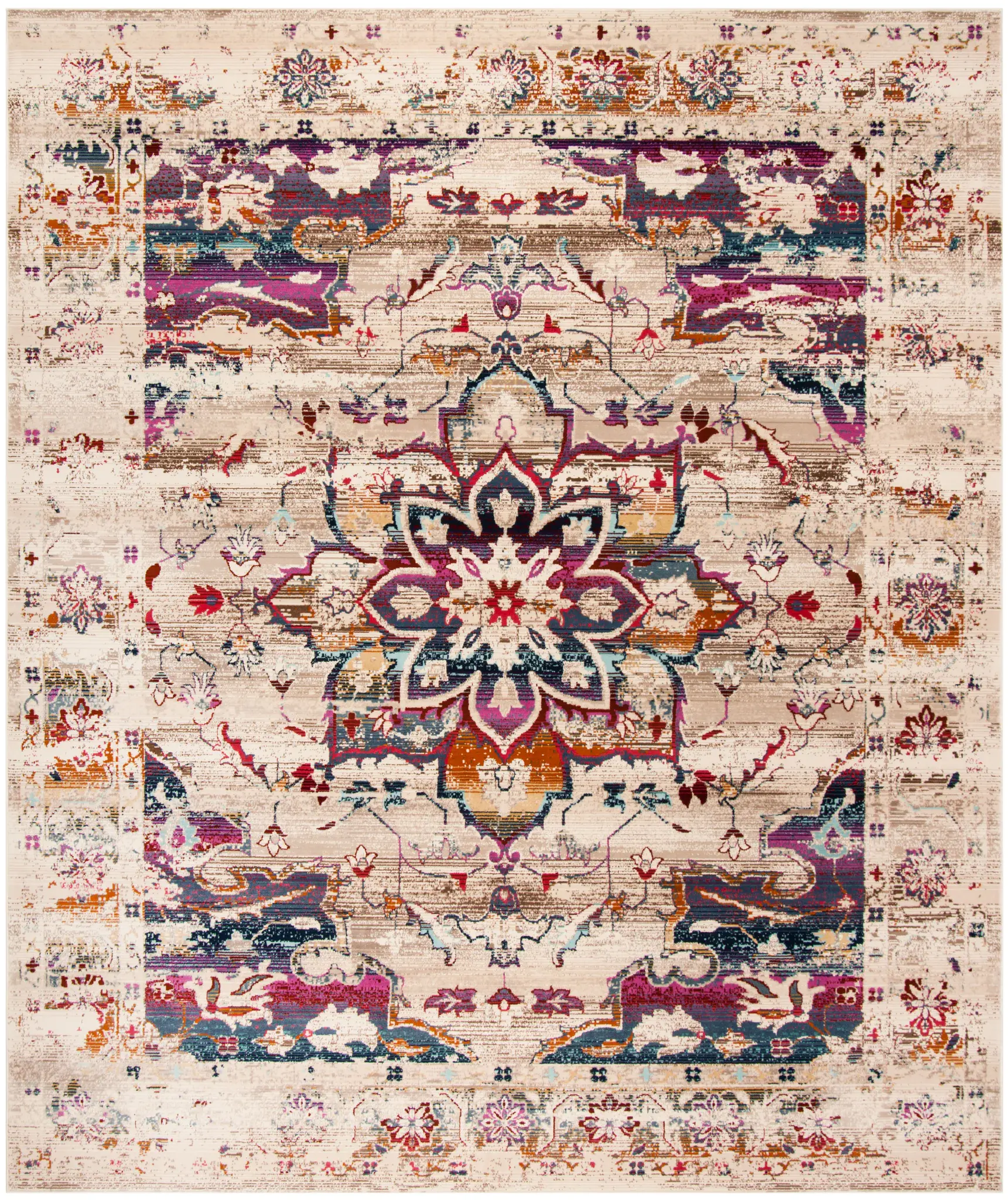 Baldwin Distressed Floral Medallion Rug