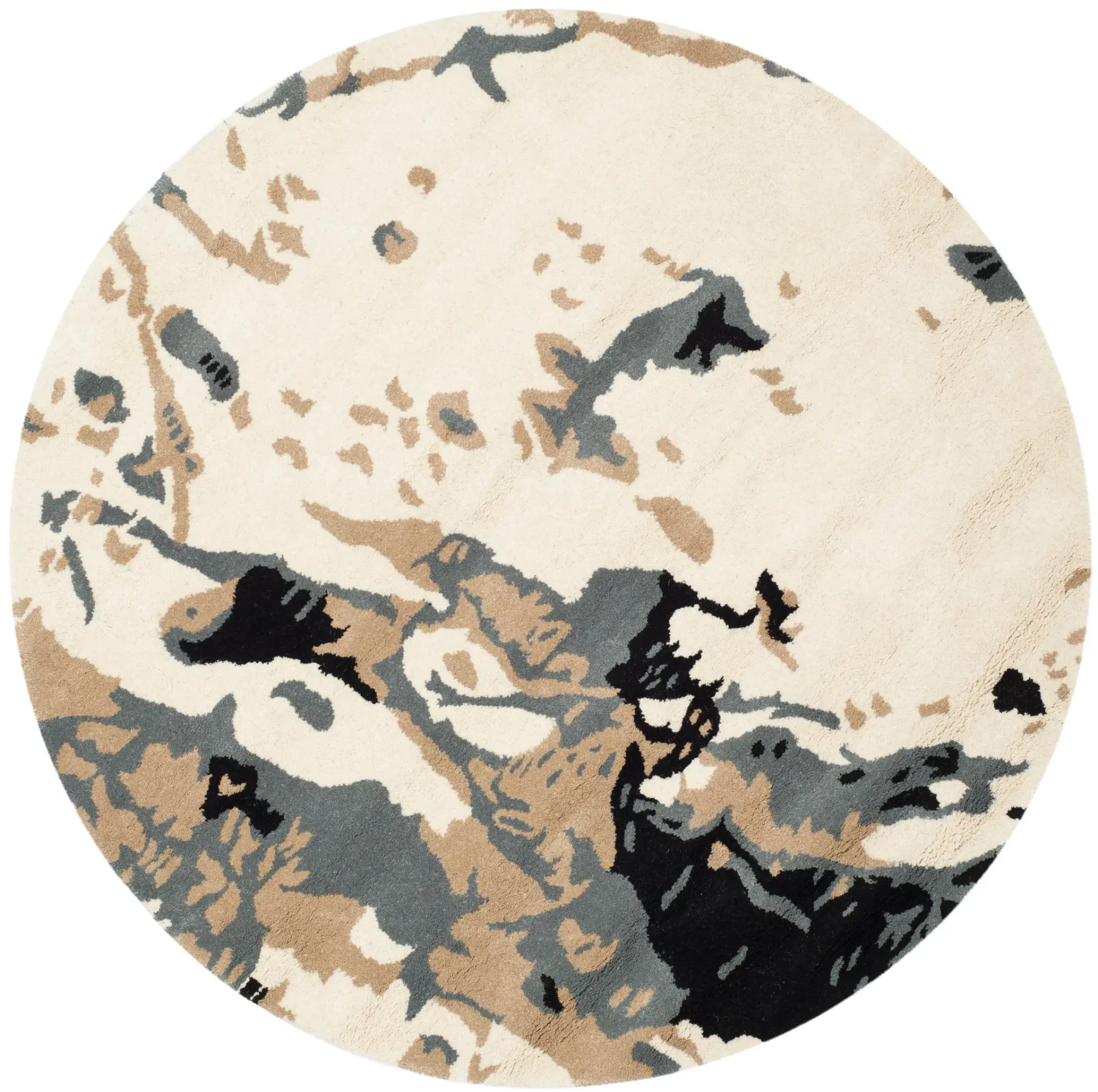 Bella Asymmetrical Abstract Hand-Tufted Wool Rug