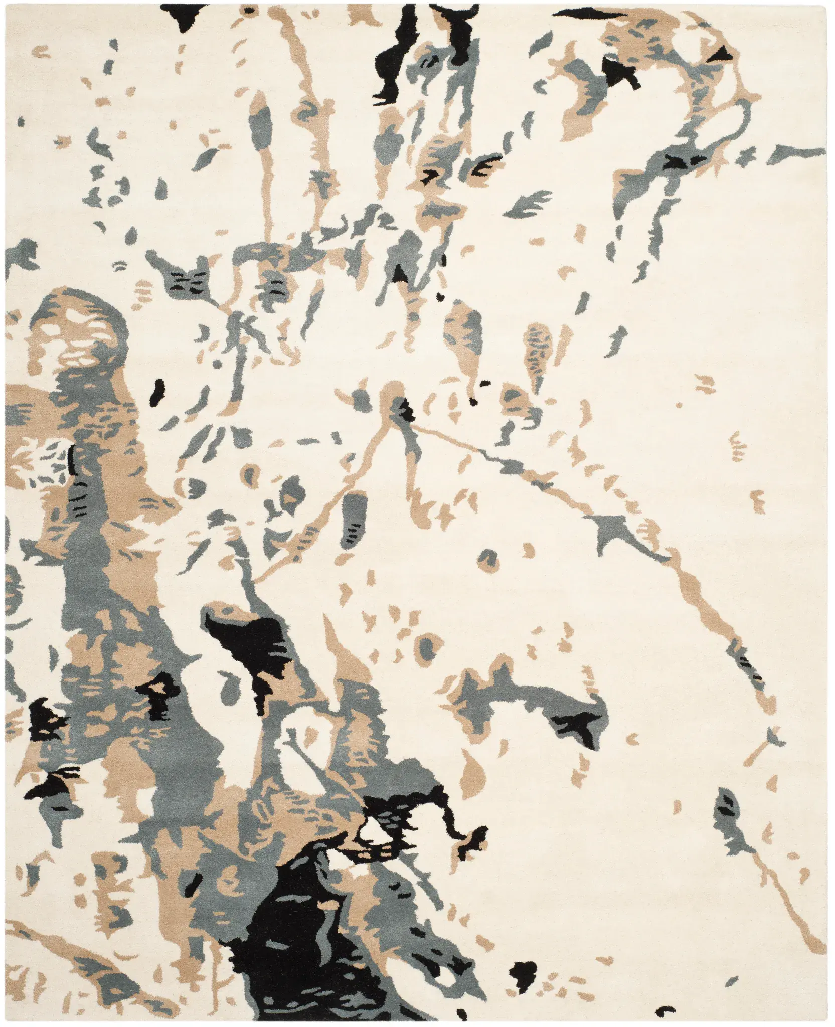 Bella Asymmetrical Abstract Hand-Tufted Wool Rug