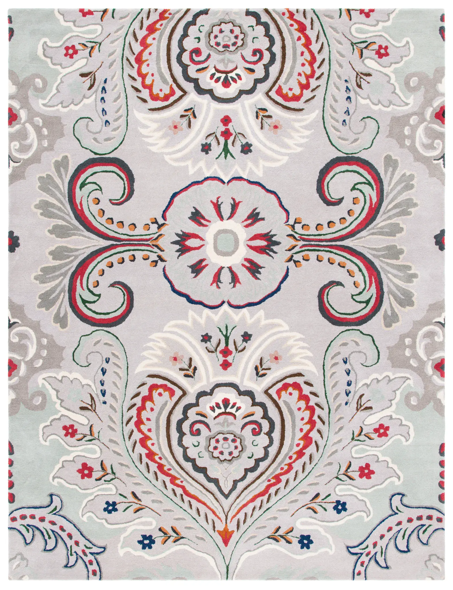 Bella Floral Medallion Hand-Tufted Wool Rug