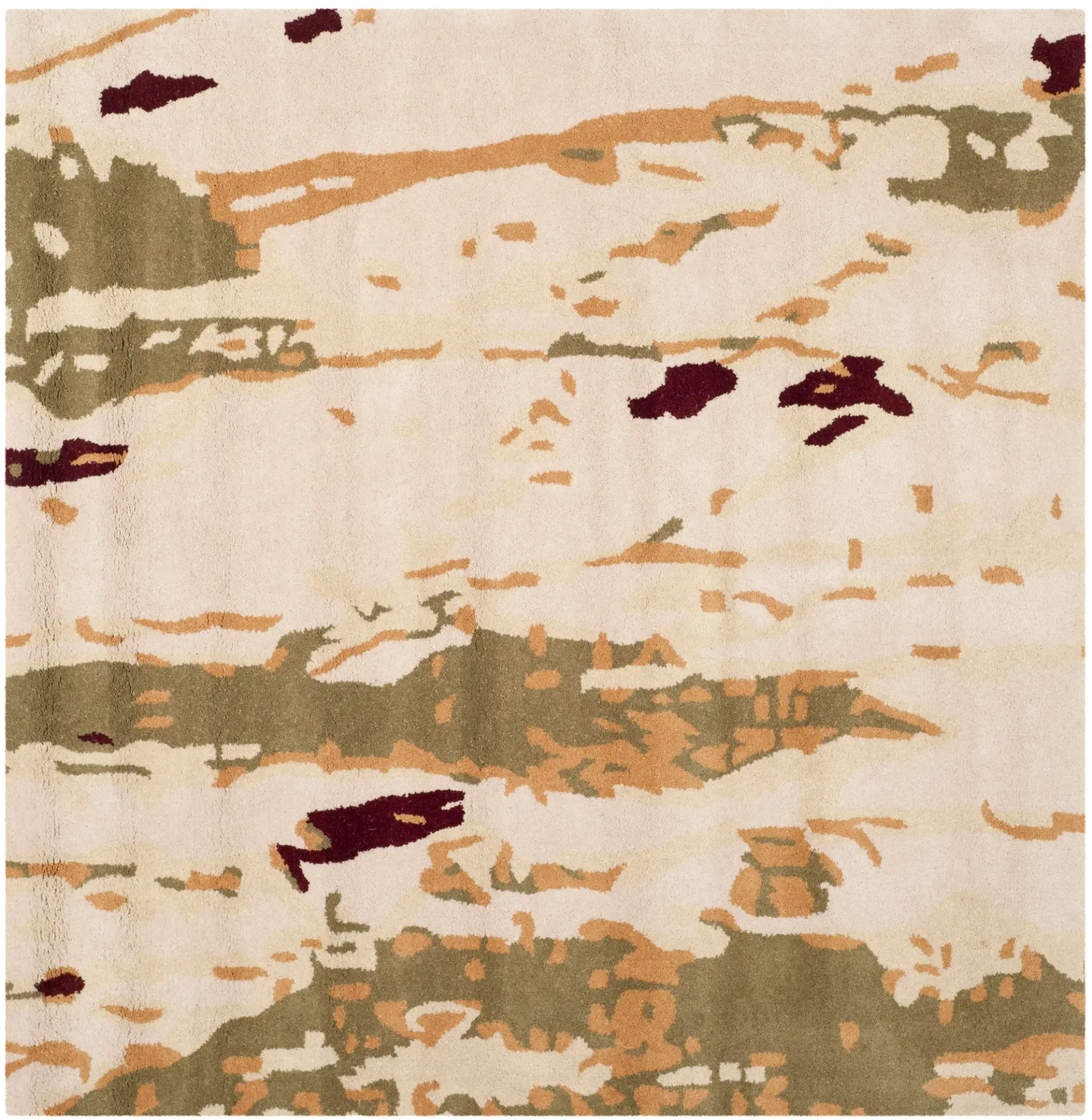 Bella Abstract Bark Hand-Tufted Wool Rug