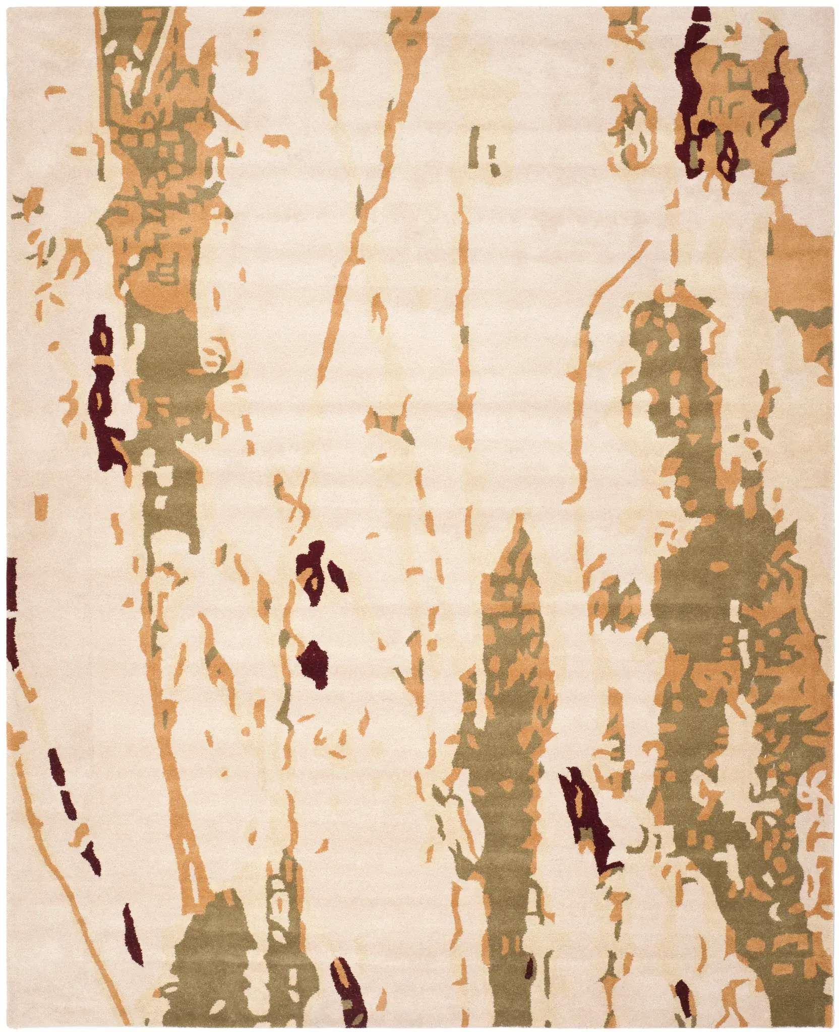 Bella Abstract Bark Hand-Tufted Wool Rug