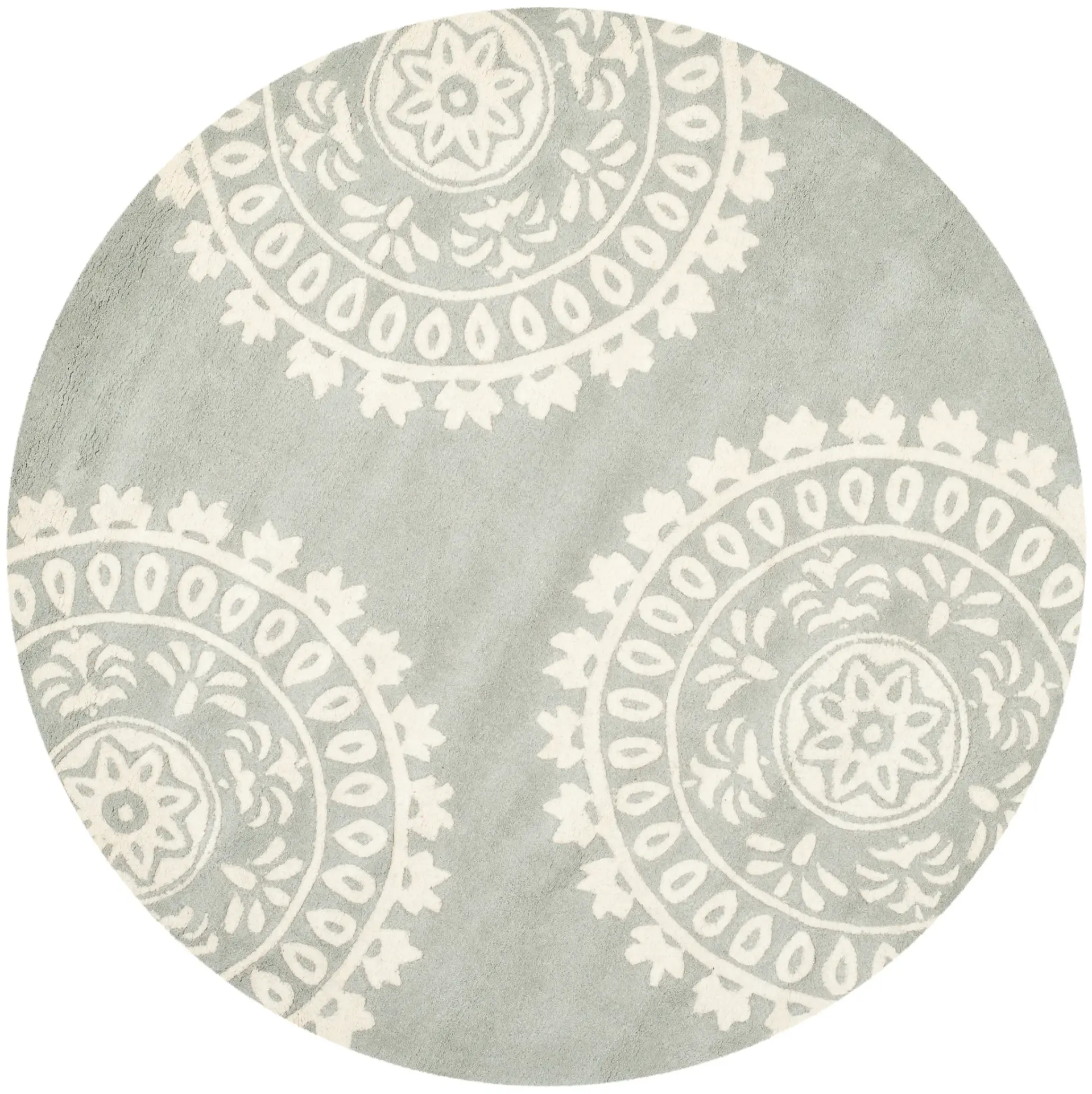 Bella Asymmetrical Medallion Hand-Tufted Wool Rug