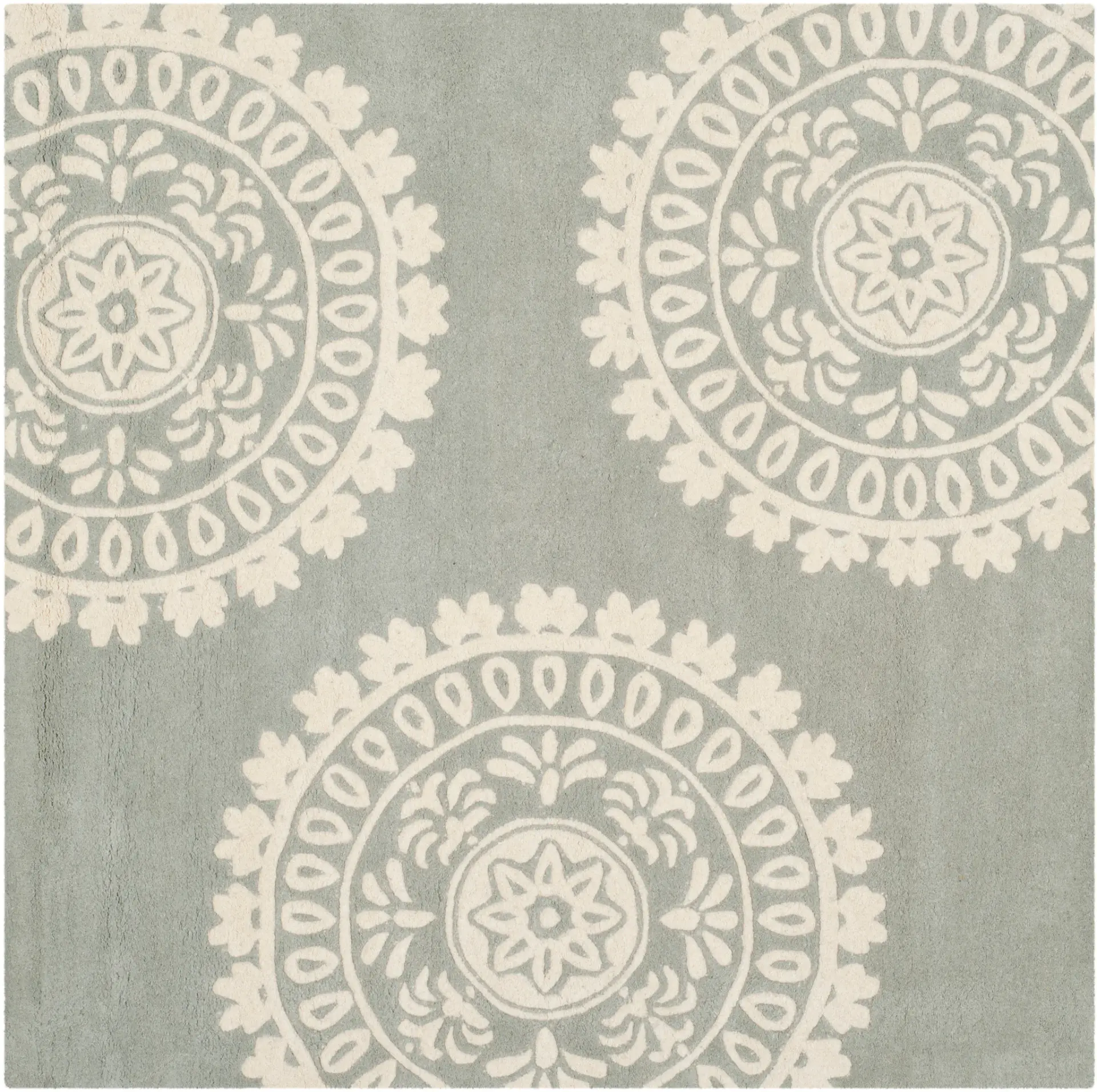 Bella Asymmetrical Medallion Hand-Tufted Wool Rug
