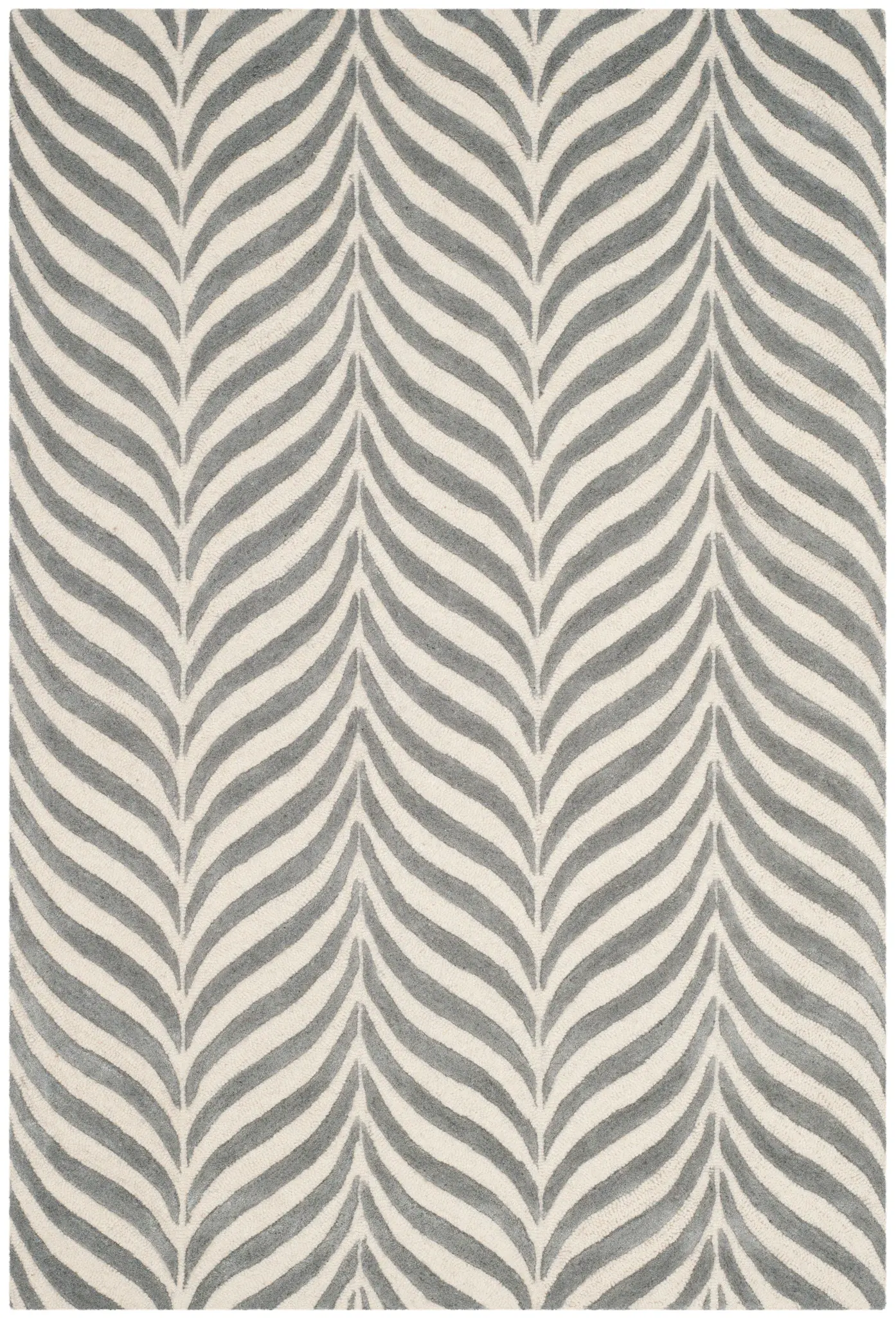 Bella Chevron Wave Hand-Tufted Wool Rug