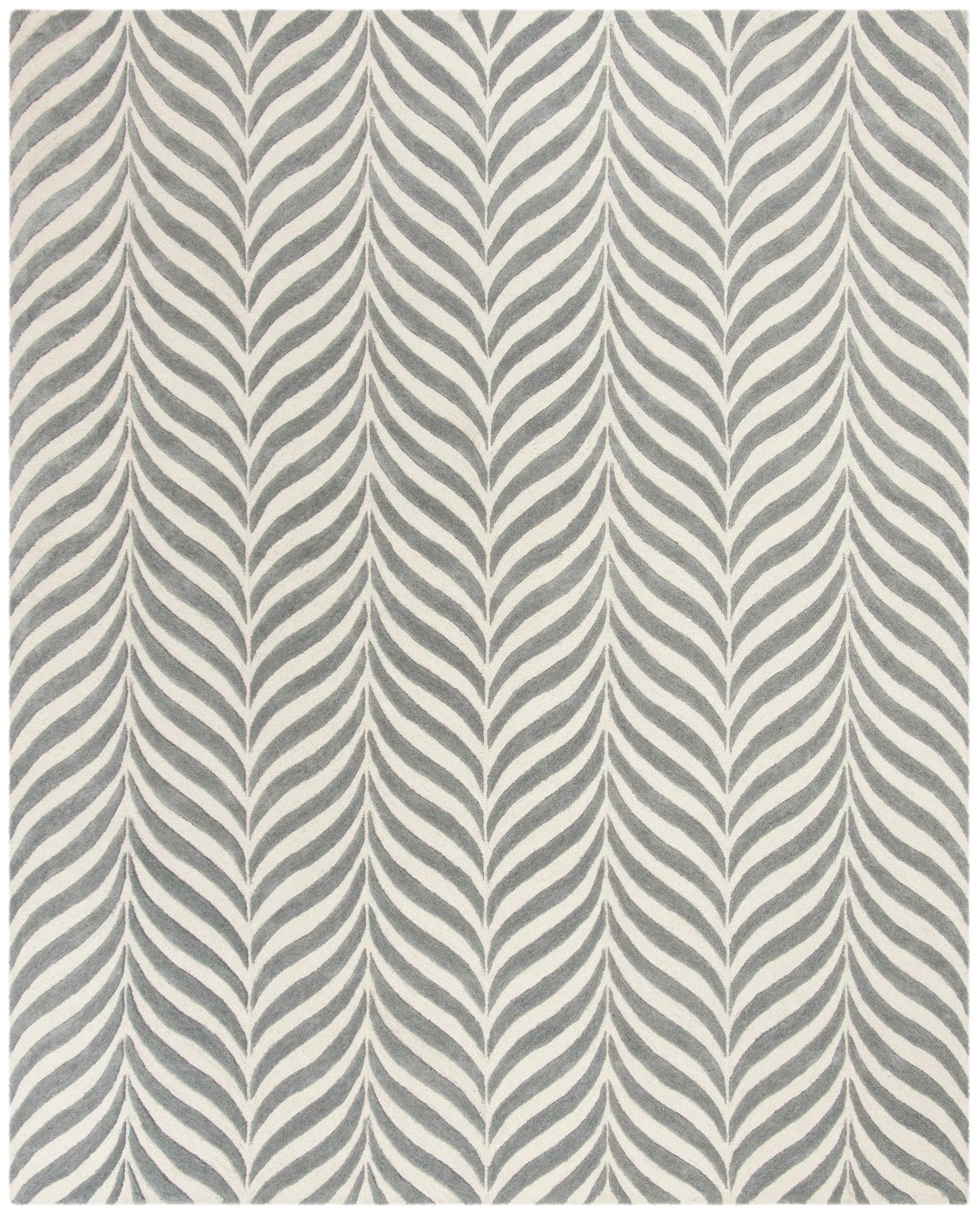 Bella Chevron Wave Hand-Tufted Wool Rug