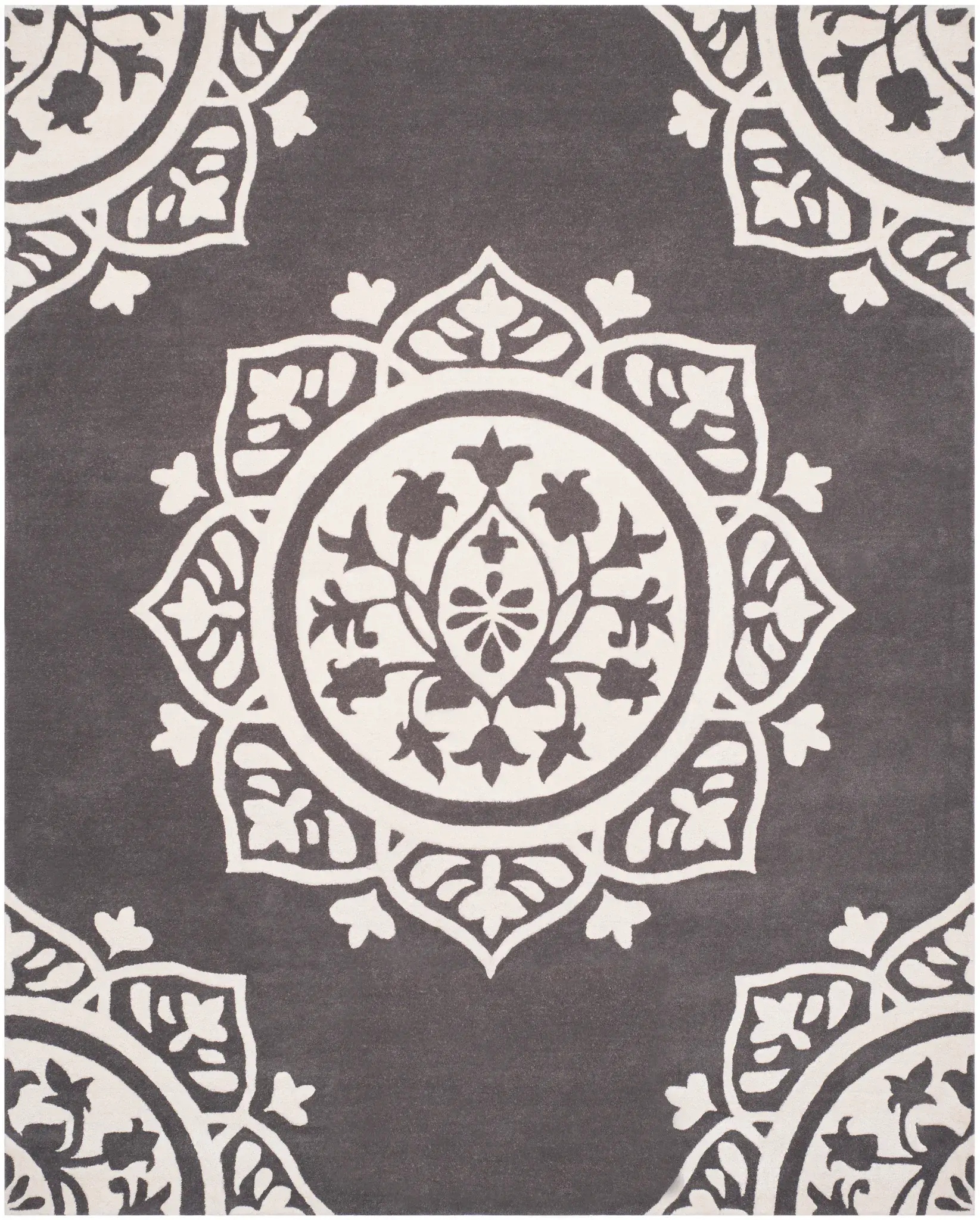 Bella Lotus Medallion Hand-Tufted Wool Rug