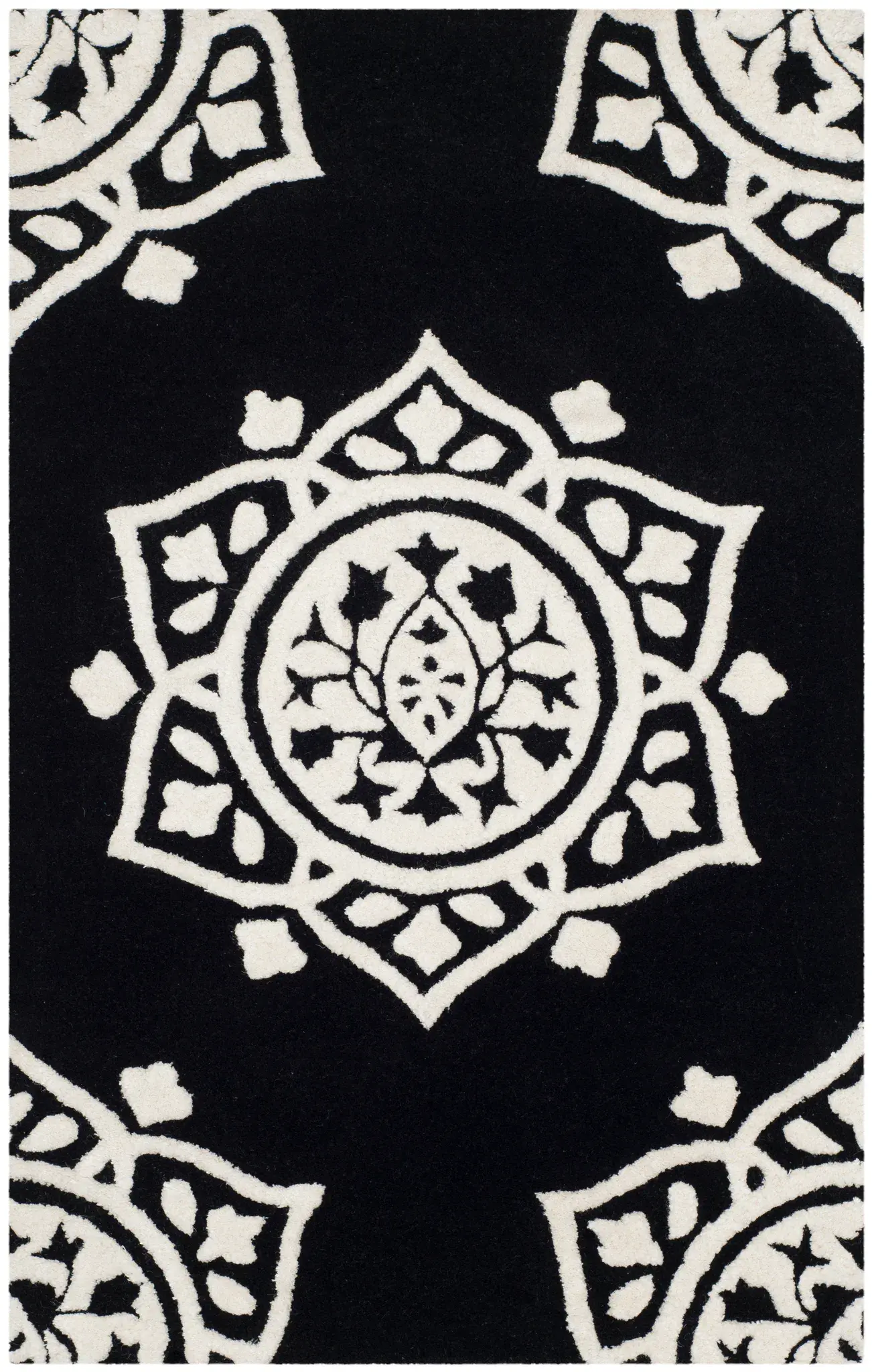 Bella Lotus Medallion Hand-Tufted Wool Rug