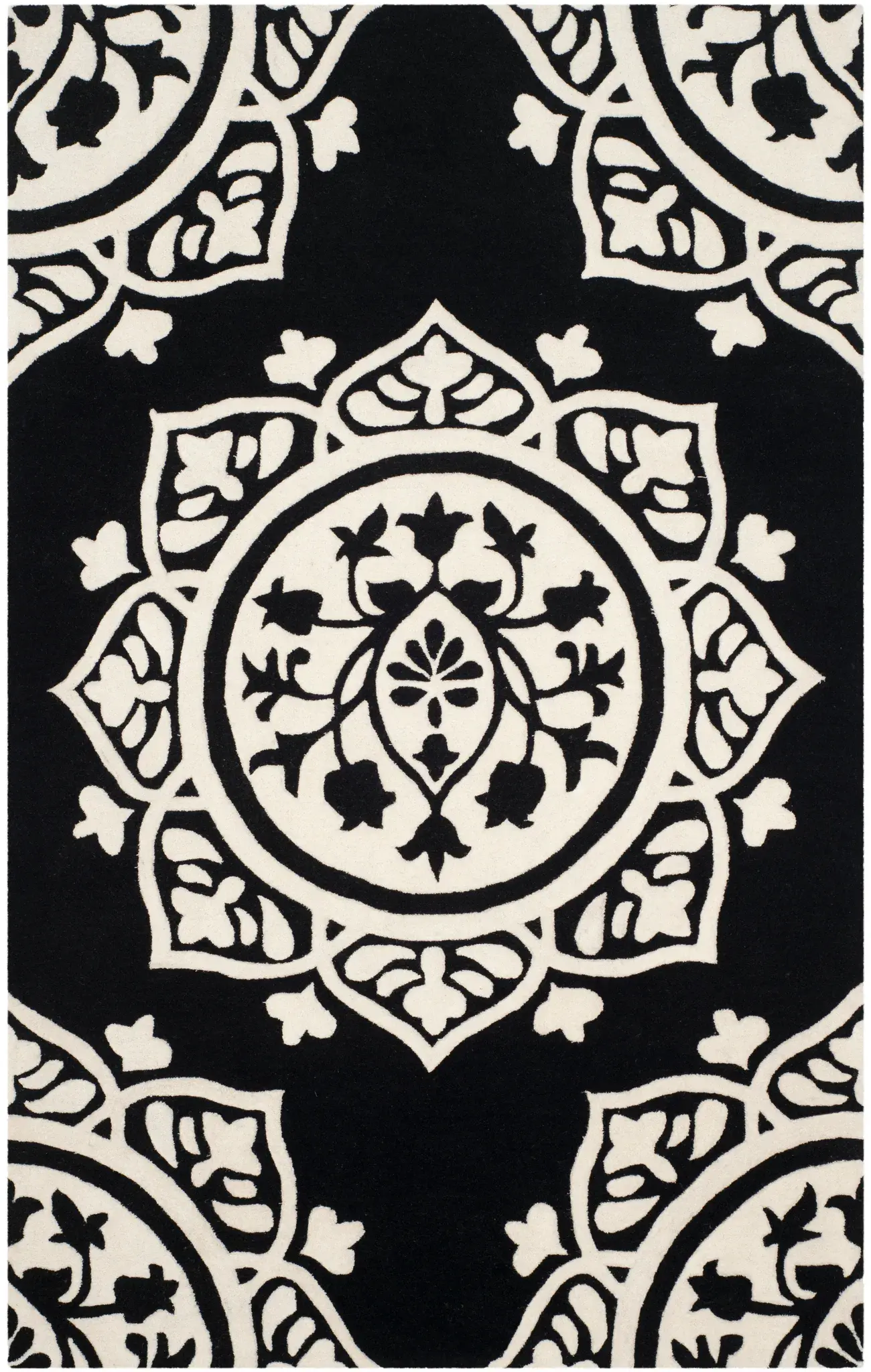 Bella Lotus Medallion Hand-Tufted Wool Rug