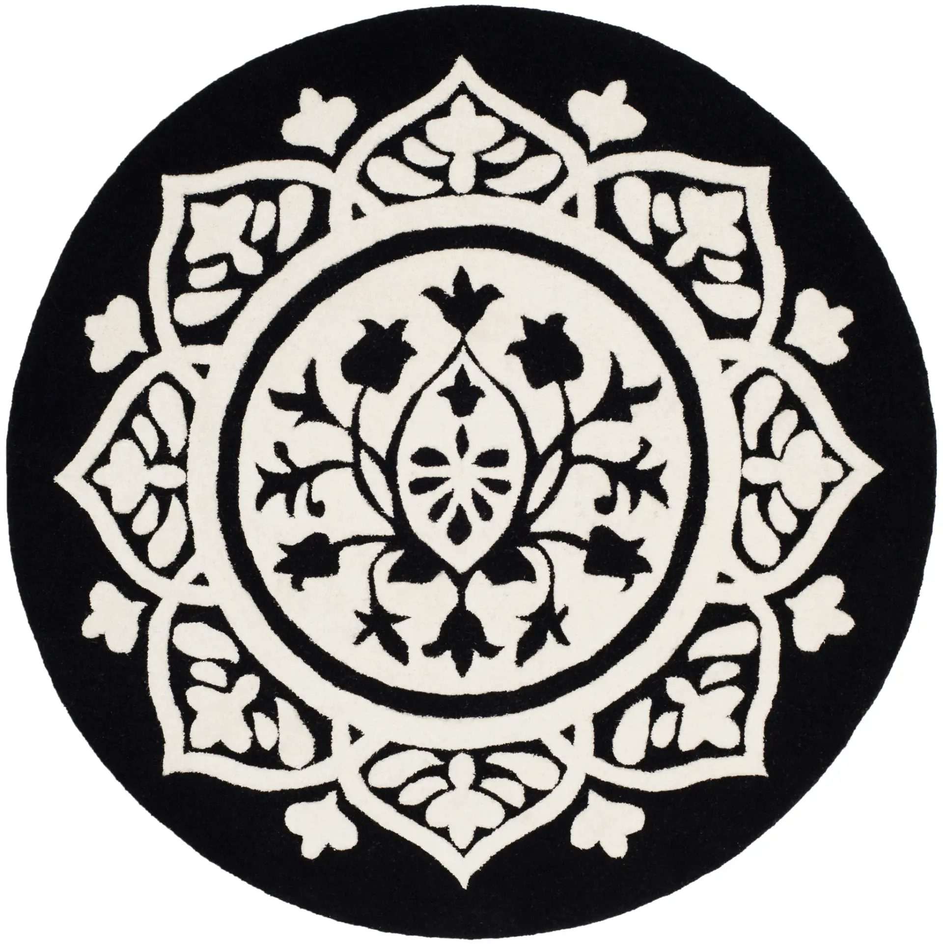 Bella Lotus Medallion Hand-Tufted Wool Rug