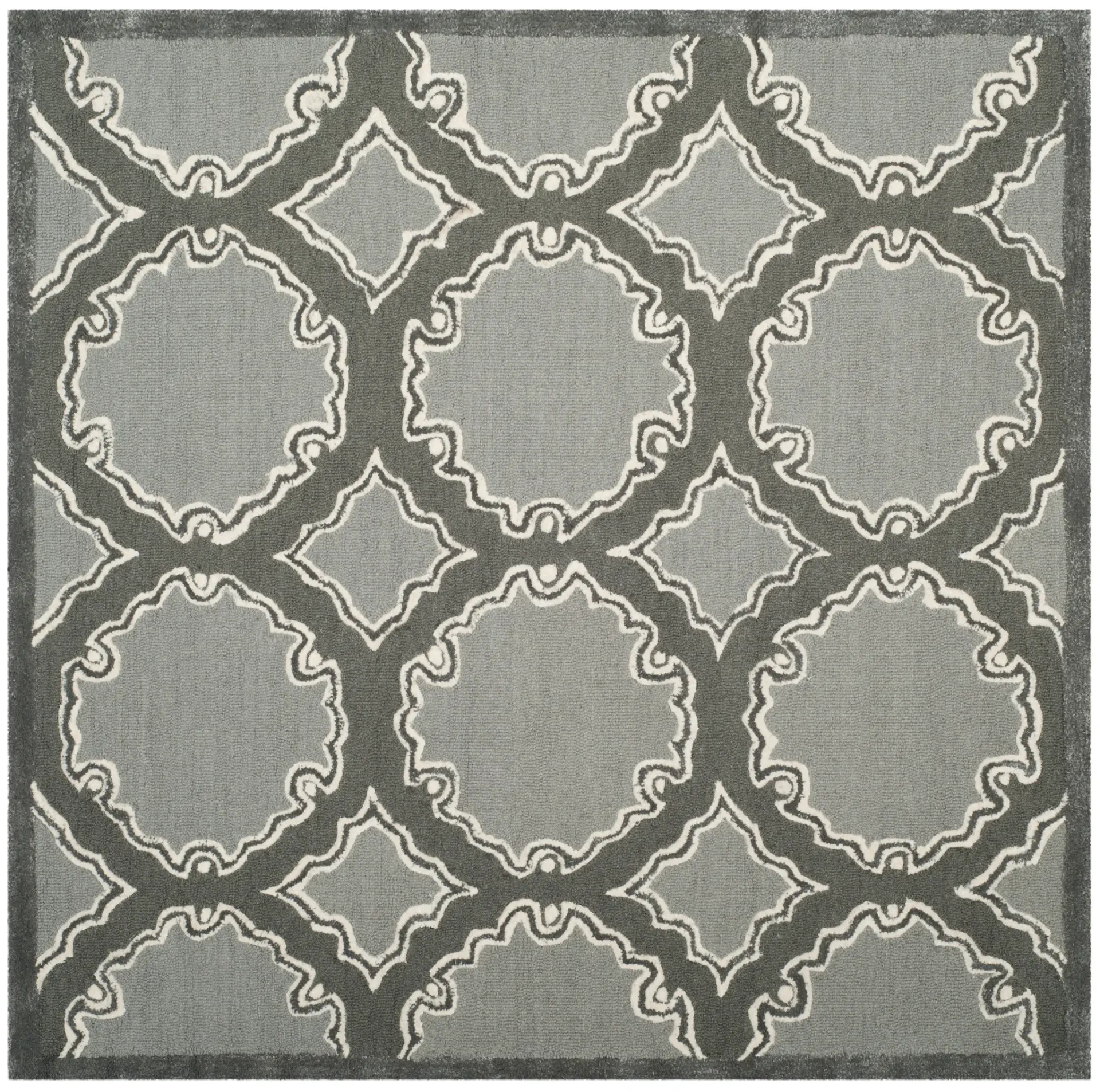 Bella Scalloped Trellis Hand-Tufted Wool Rug