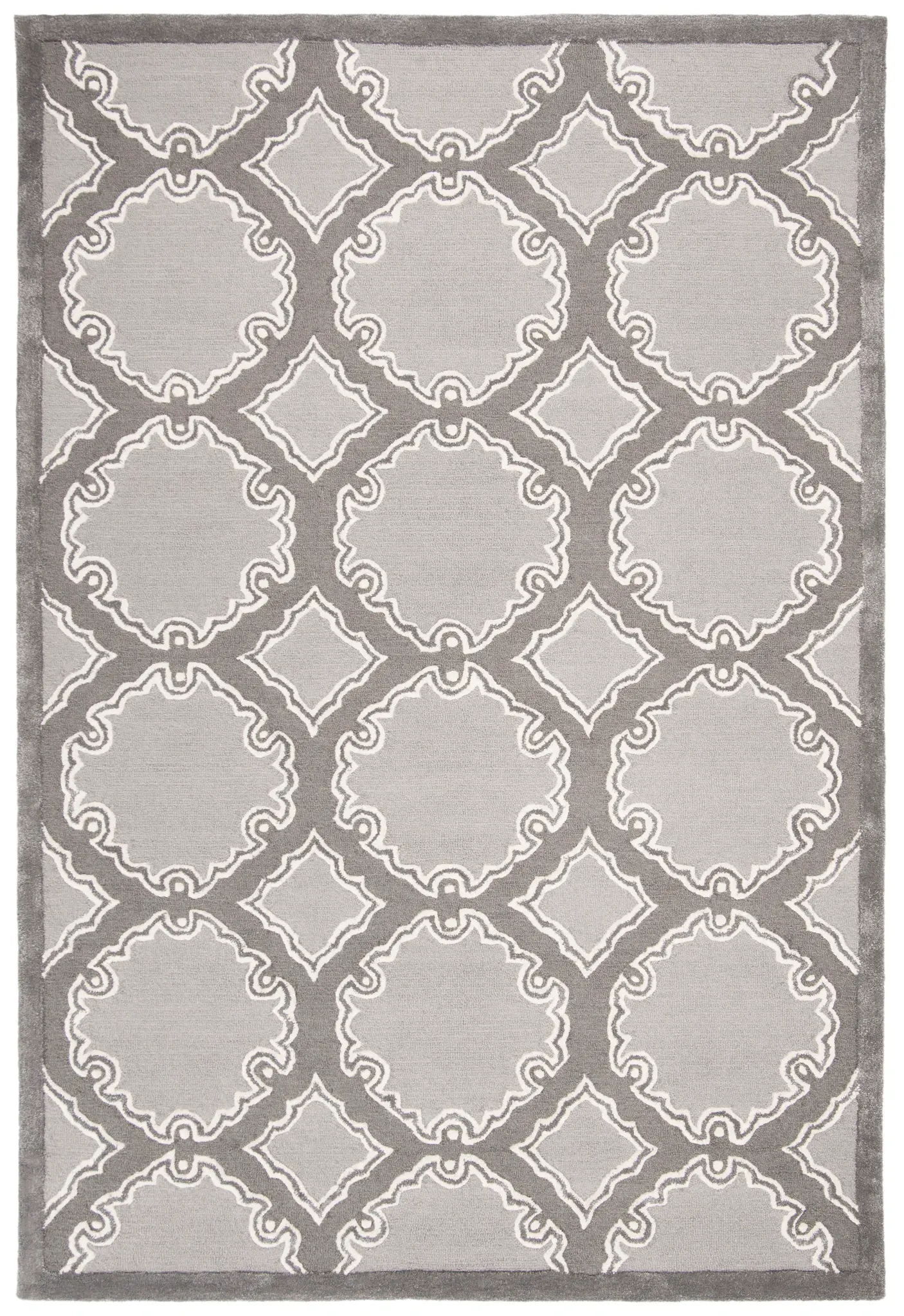 Bella Scalloped Trellis Hand-Tufted Wool Rug