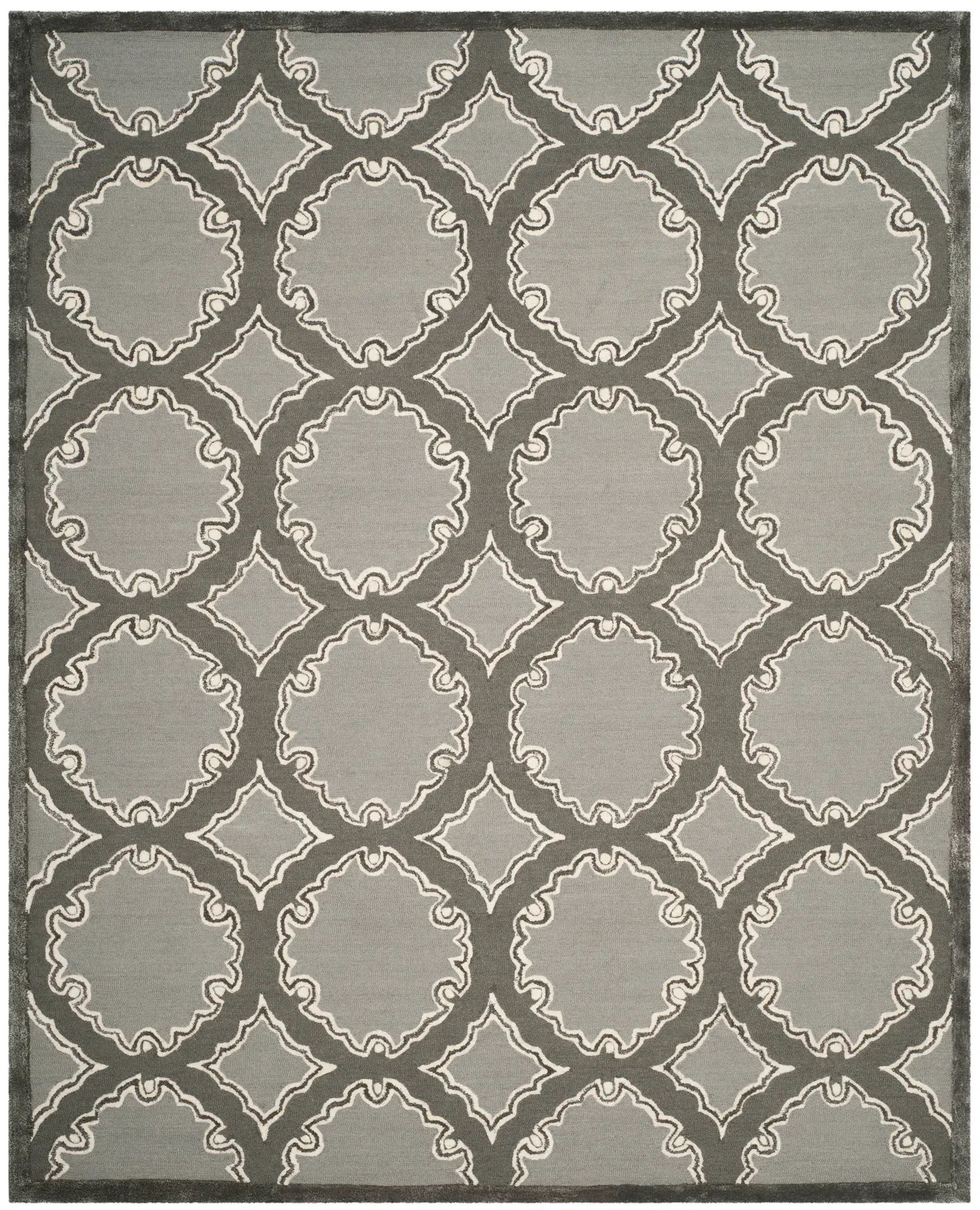 Bella Scalloped Trellis Hand-Tufted Wool Rug