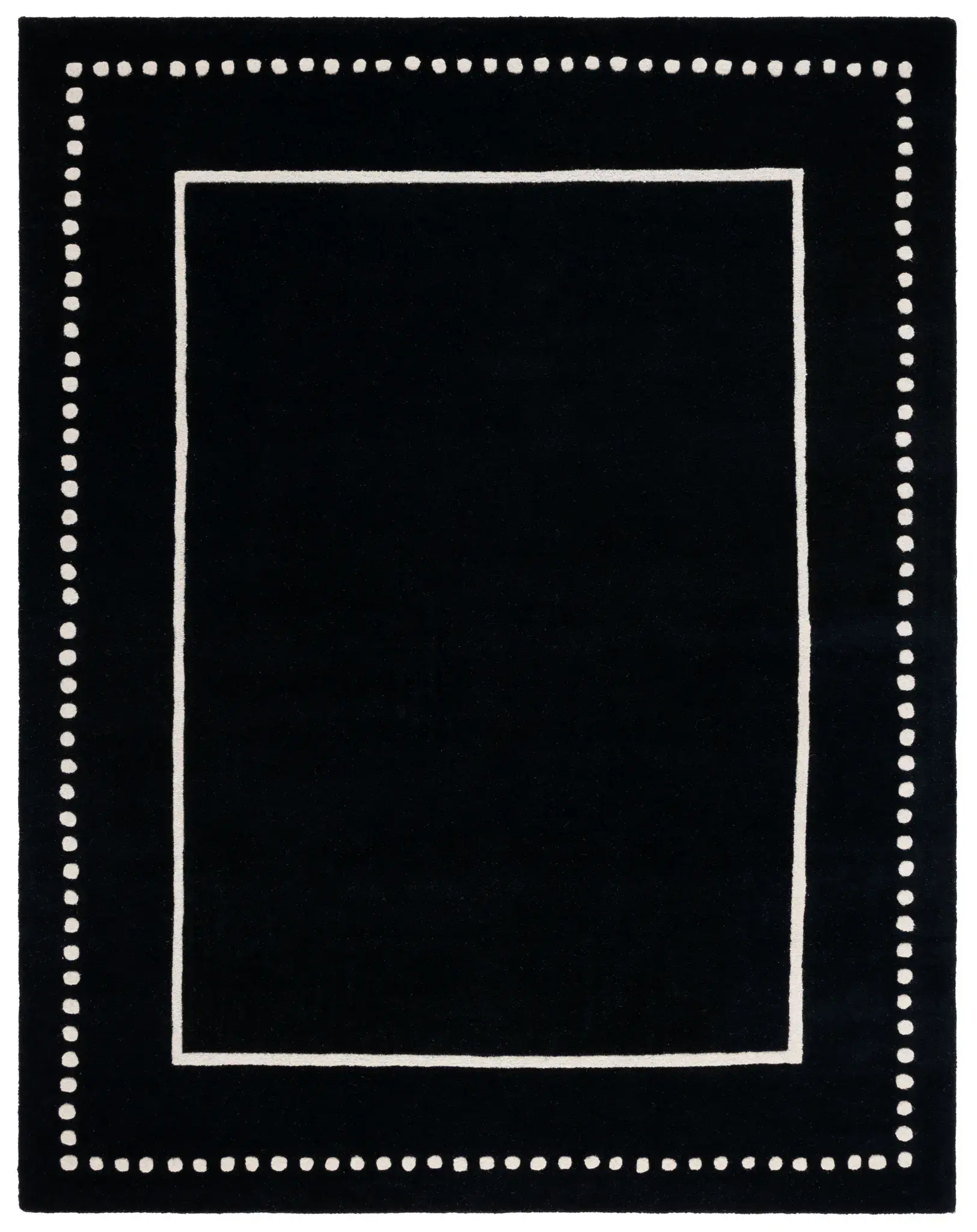 Bella Dotted Border Hand-Tufted Wool Rug