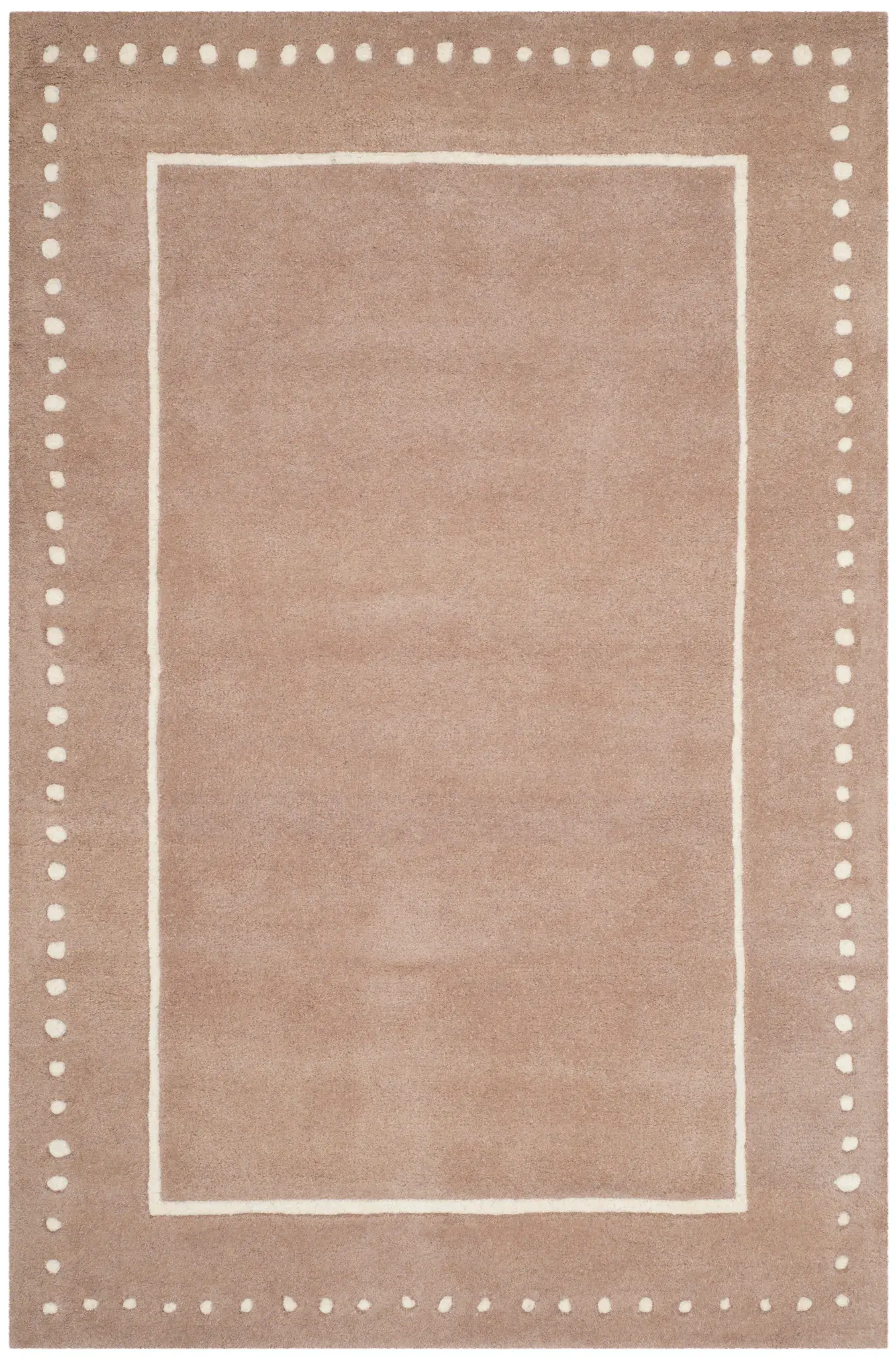 Bella Dotted Border Hand-Tufted Wool Rug