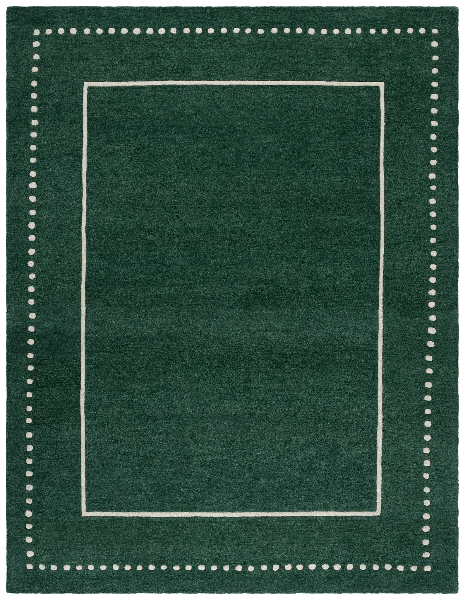 Bella Dotted Border Hand-Tufted Wool Rug