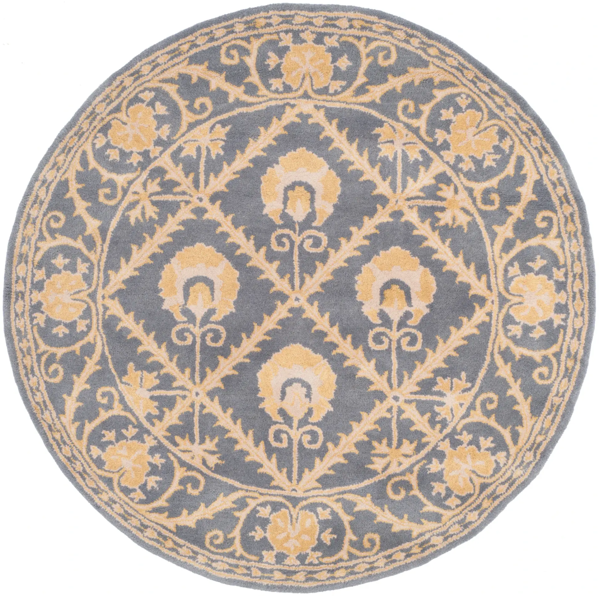 Bella Floral Lattice Hand-Tufted Wool Rug