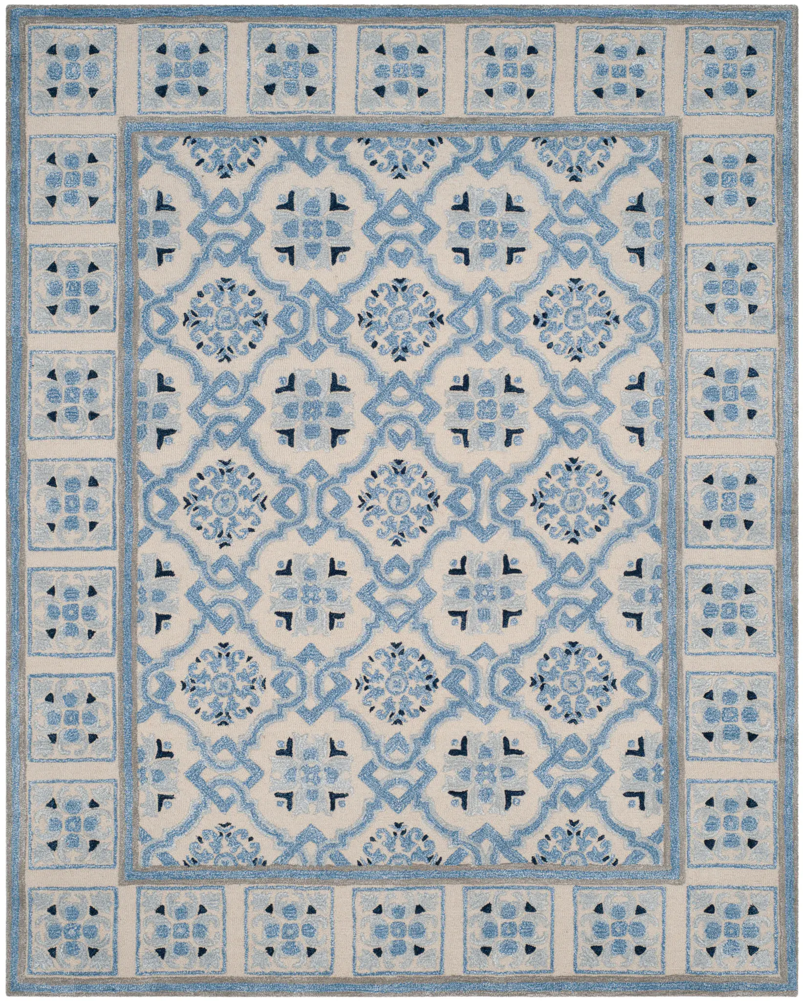 Bella Interlocking Trellis Hand-Tufted Rug
