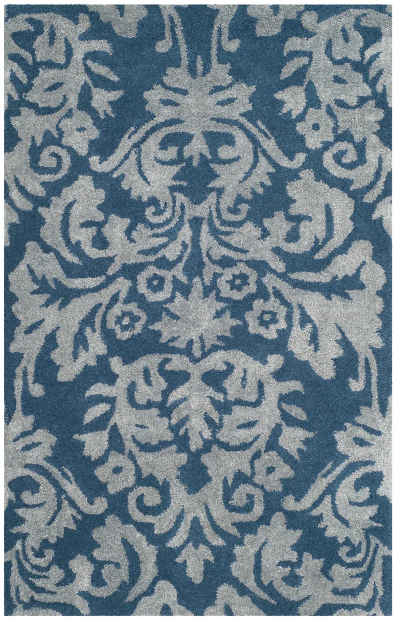 Bella Acanthus Damask Hand-Tufted Rug