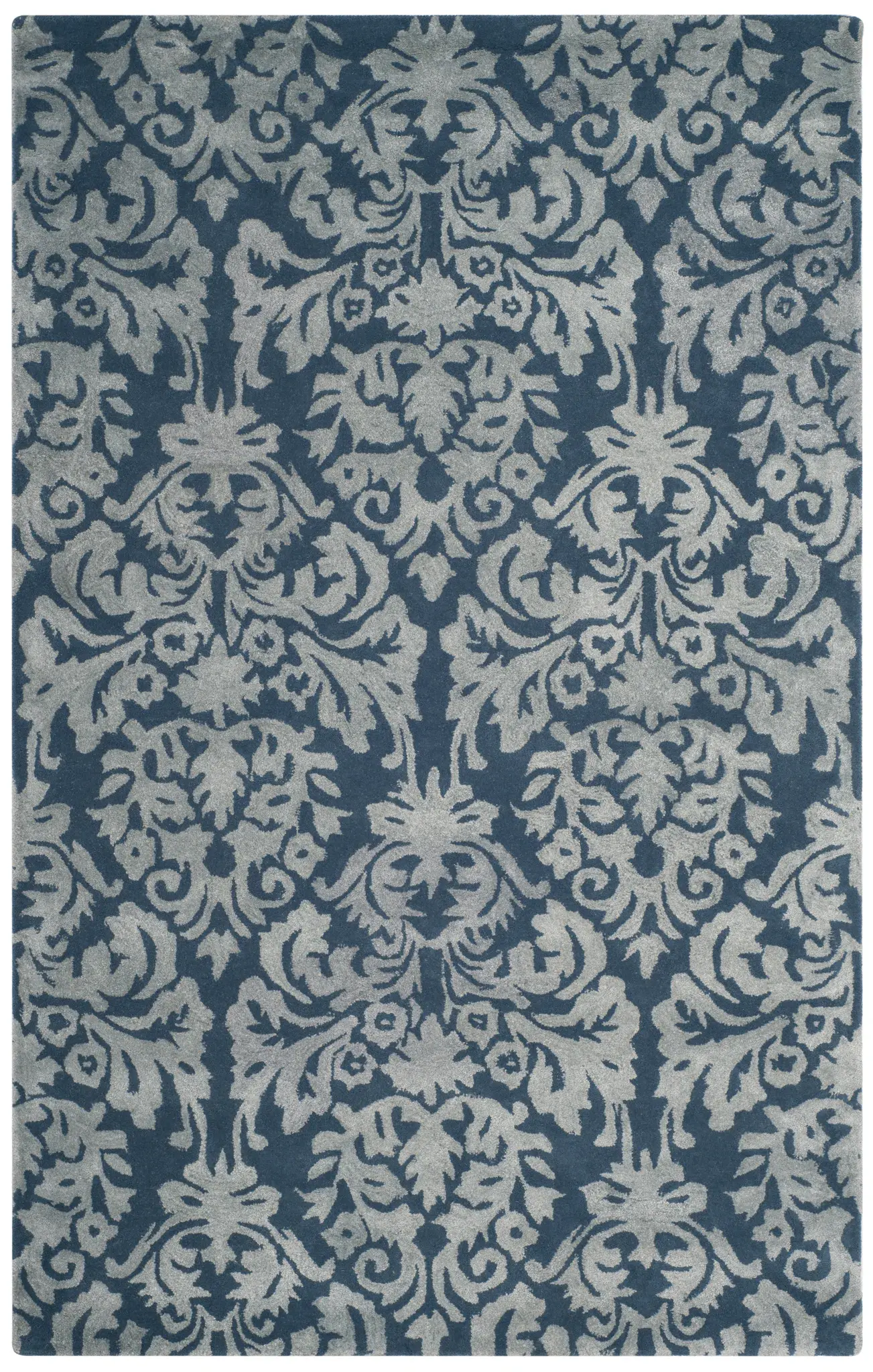 Bella Acanthus Damask Hand-Tufted Rug