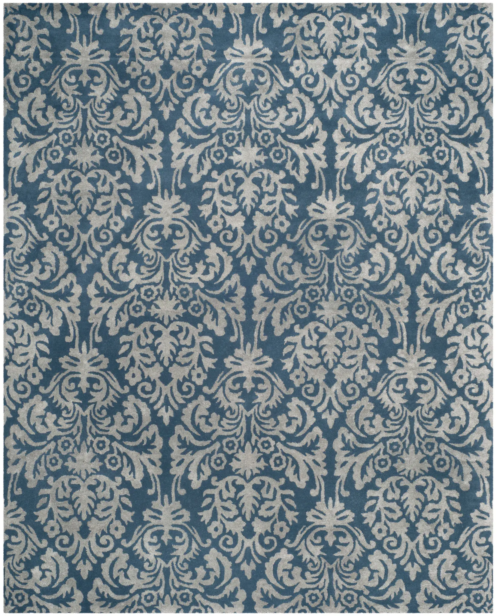 Bella Acanthus Damask Hand-Tufted Rug